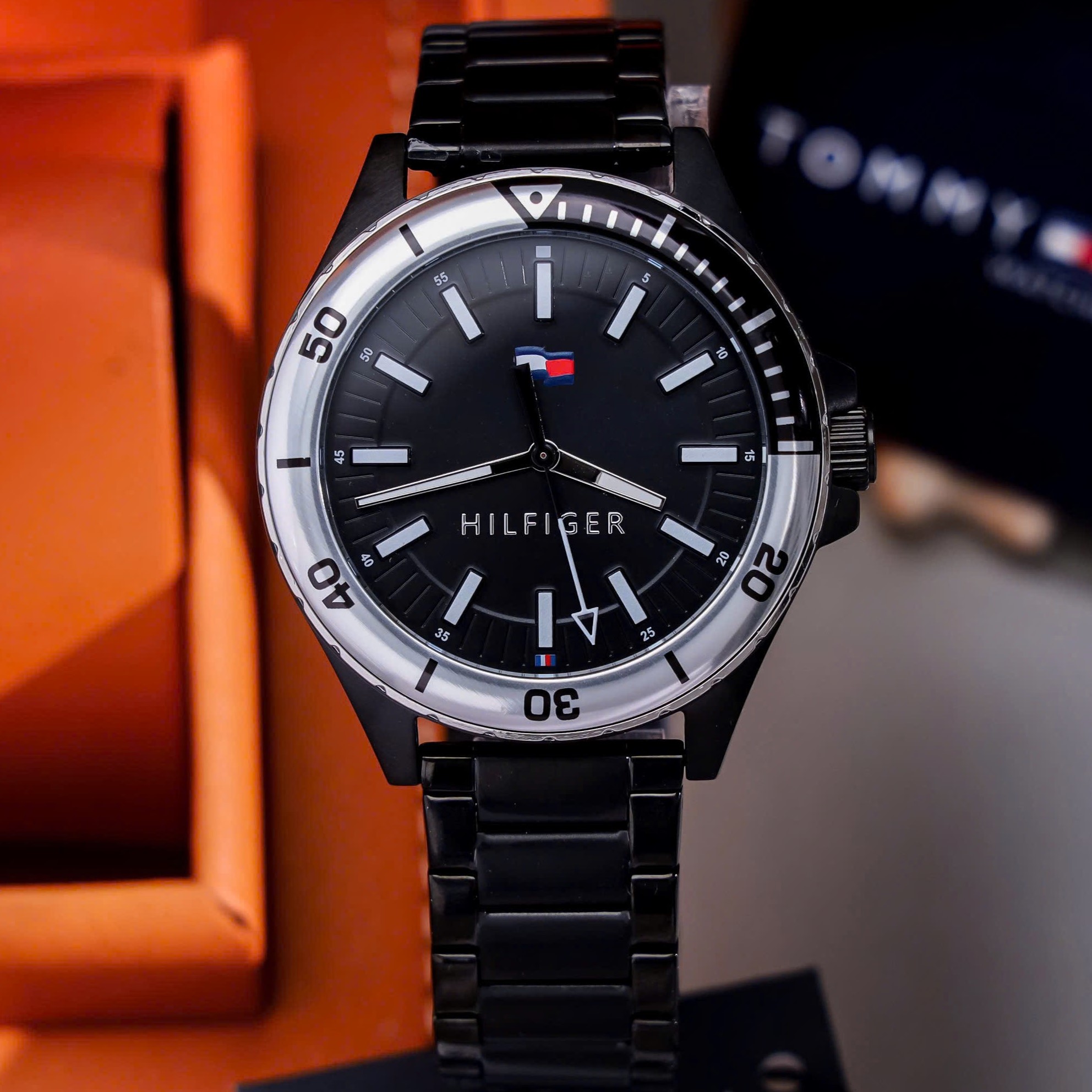 Đồng hồ nam Tommy Hilfiger Logan Mens Black Steel Watch 1792014 7