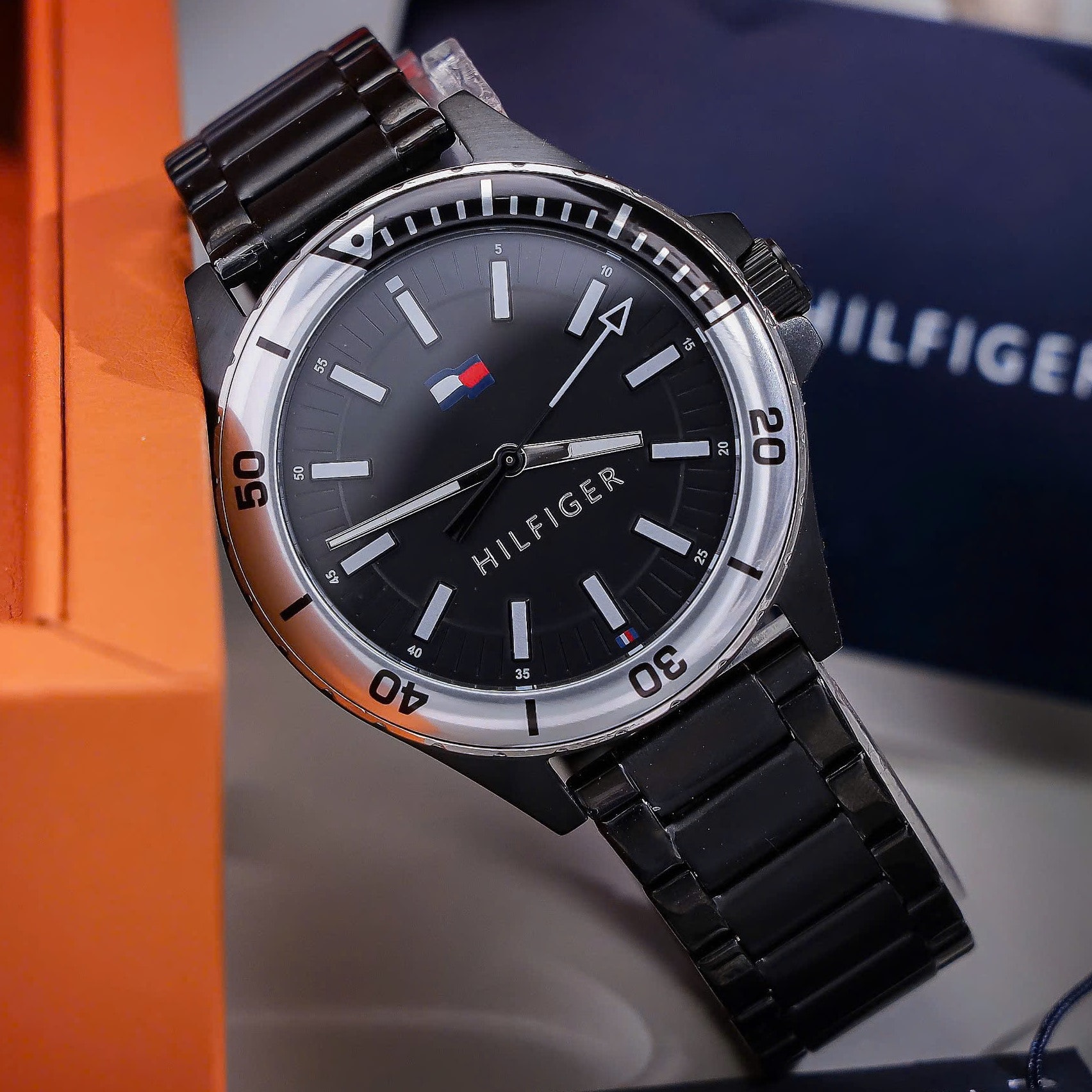 Đồng hồ nam Tommy Hilfiger Logan Mens Black Steel Watch 1792014 8