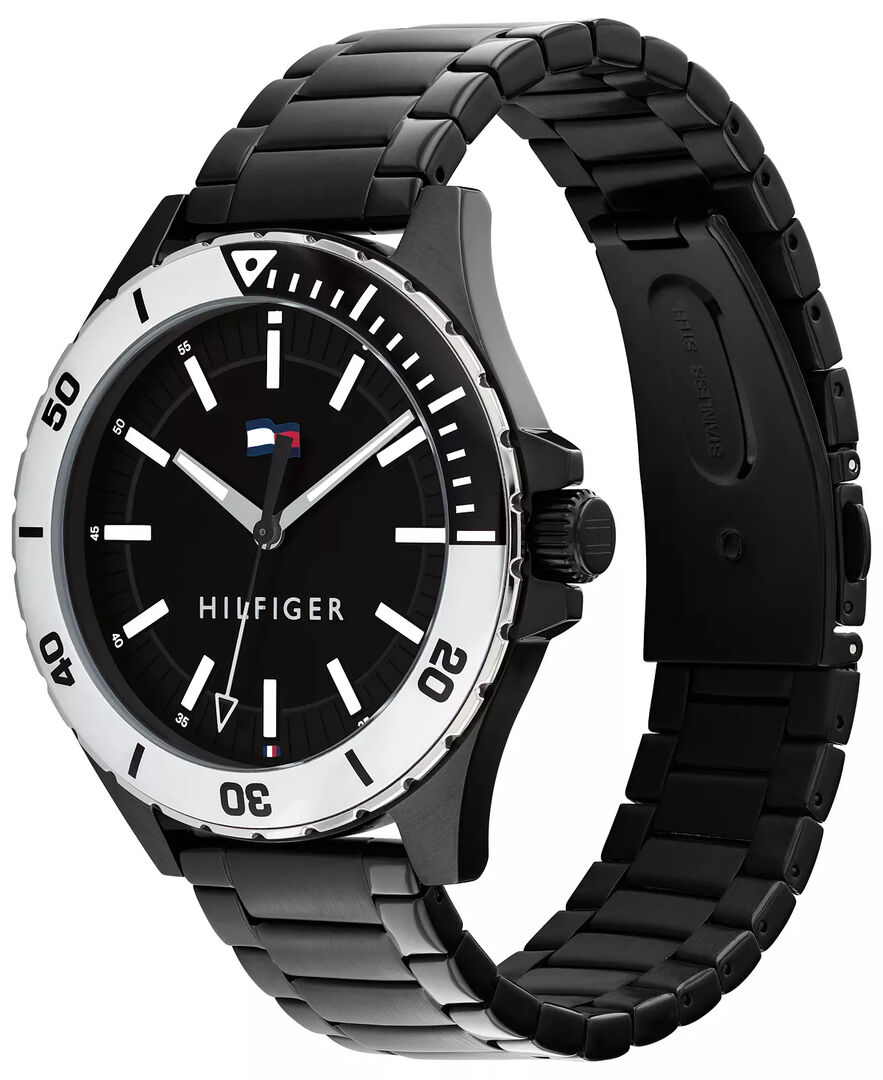 Đồng hồ nam Tommy Hilfiger Logan Mens Black Steel Watch 1792014 12