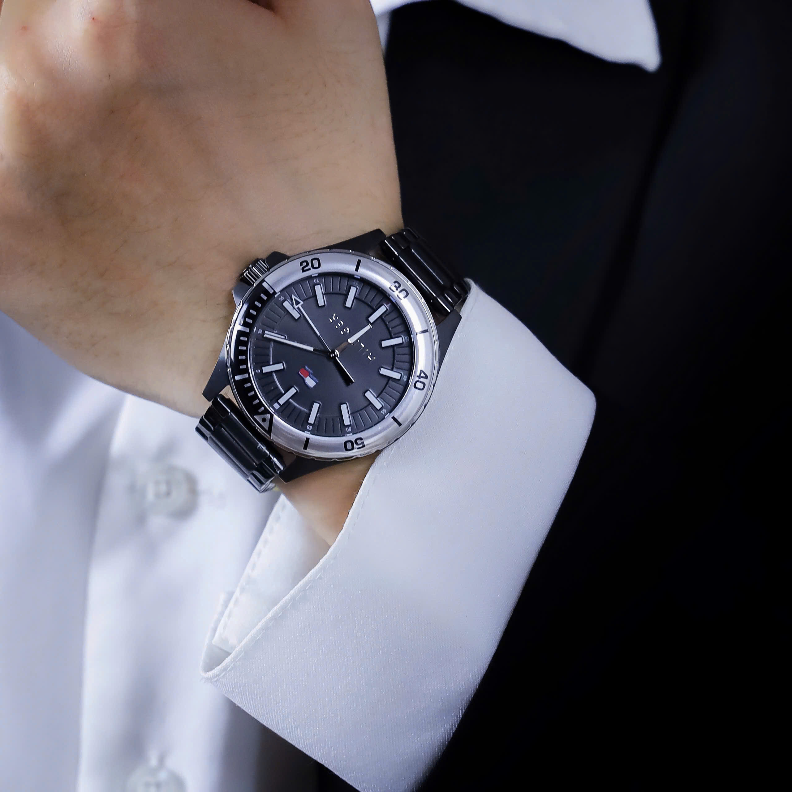Đồng hồ nam Tommy Hilfiger Logan Mens Black Steel Watch 1792014 14