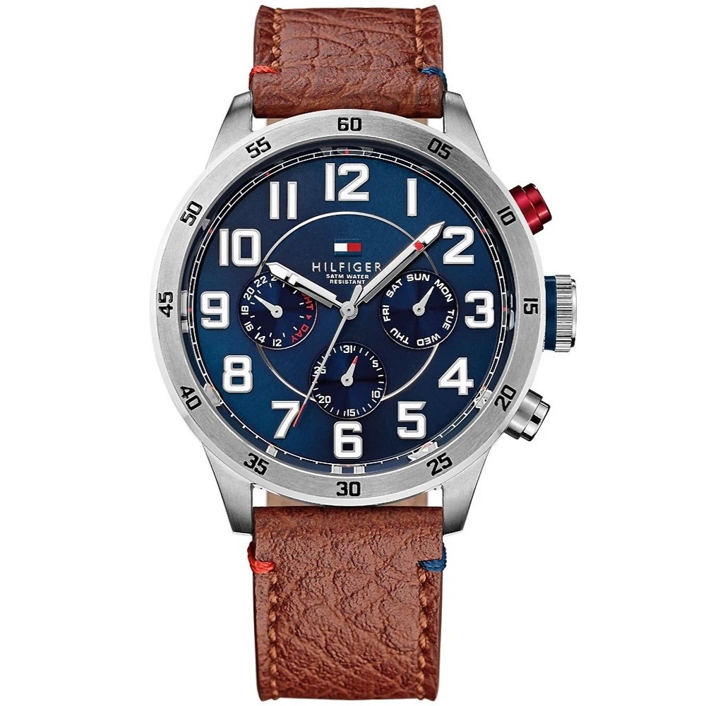 Đồng hồ nam Tommy Hilfiger Trent Quartz Blue Dial Brown Leather Strap Watch for Men 1791066 5