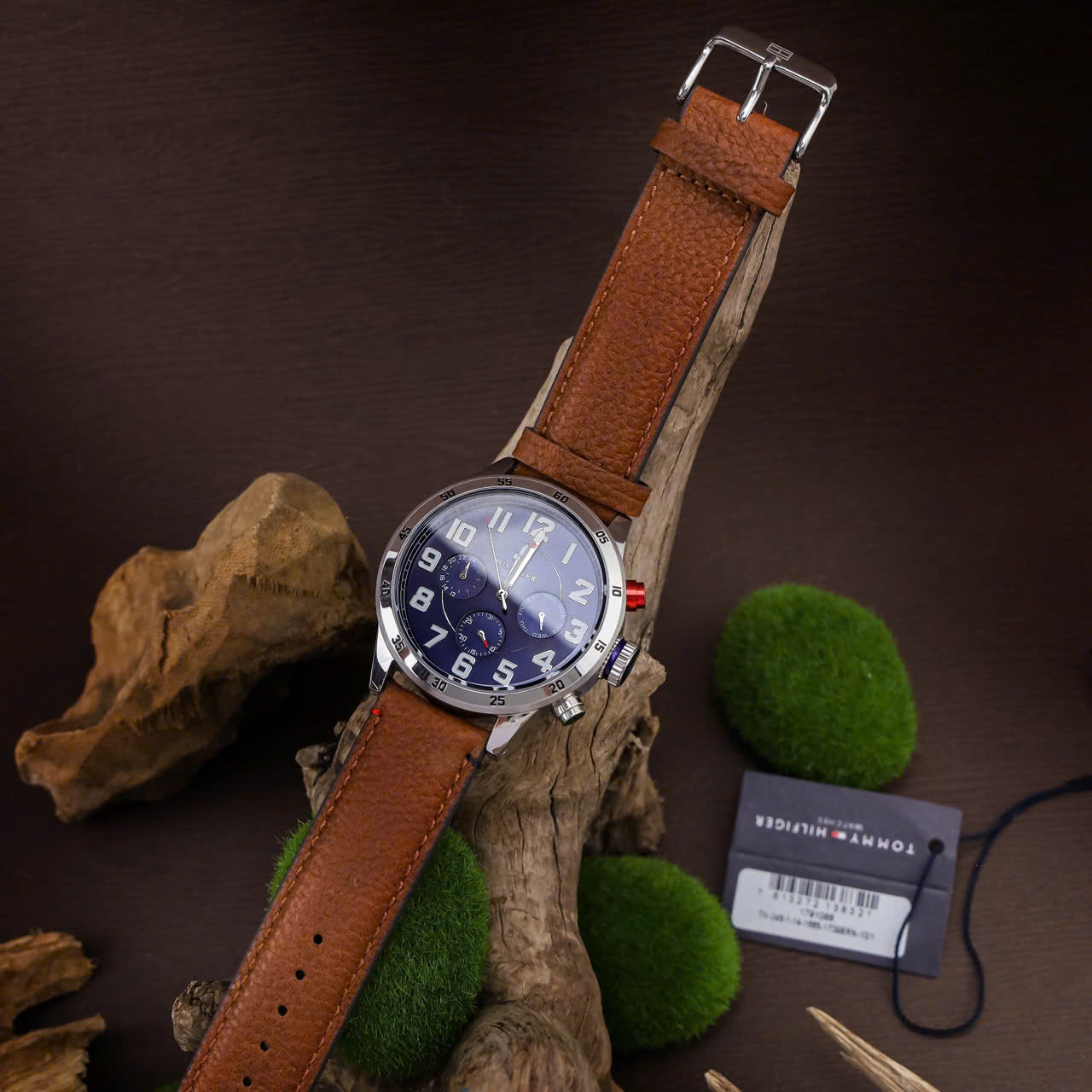 Đồng hồ nam Tommy Hilfiger Trent Quartz Blue Dial Brown Leather Strap Watch for Men 1791066 7