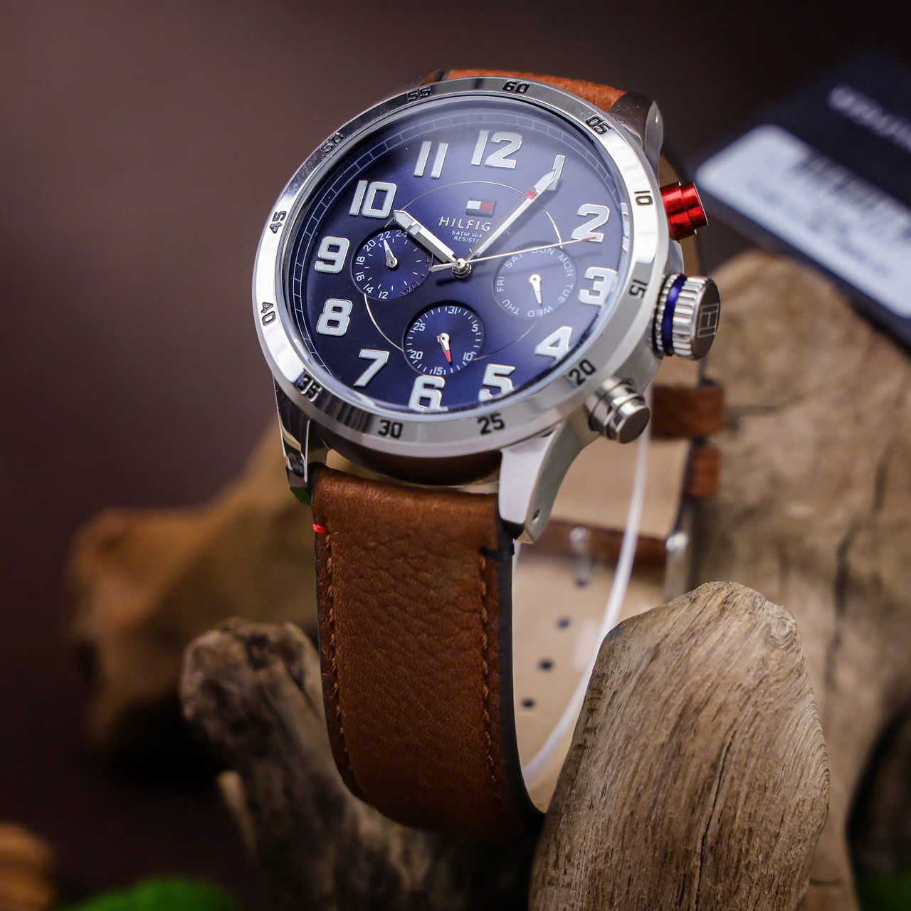 Đồng hồ nam Tommy Hilfiger Trent Quartz Blue Dial Brown Leather Strap Watch for Men 1791066 10