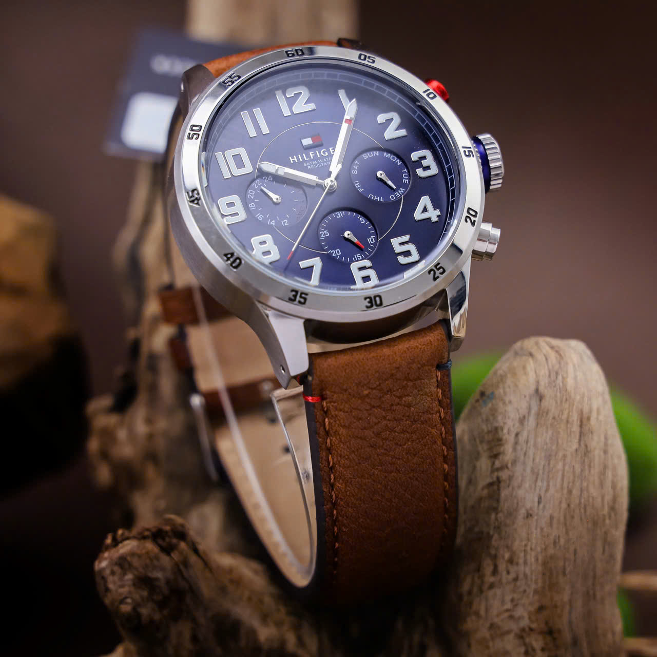 Đồng hồ nam Tommy Hilfiger Trent Quartz Blue Dial Brown Leather Strap Watch for Men 1791066 14