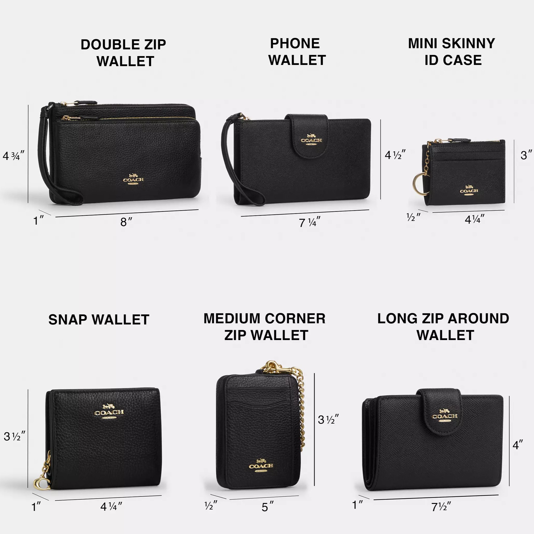 Ví Coach dài Long Zip Around Wallet Pebbled Leather Black C4451 2