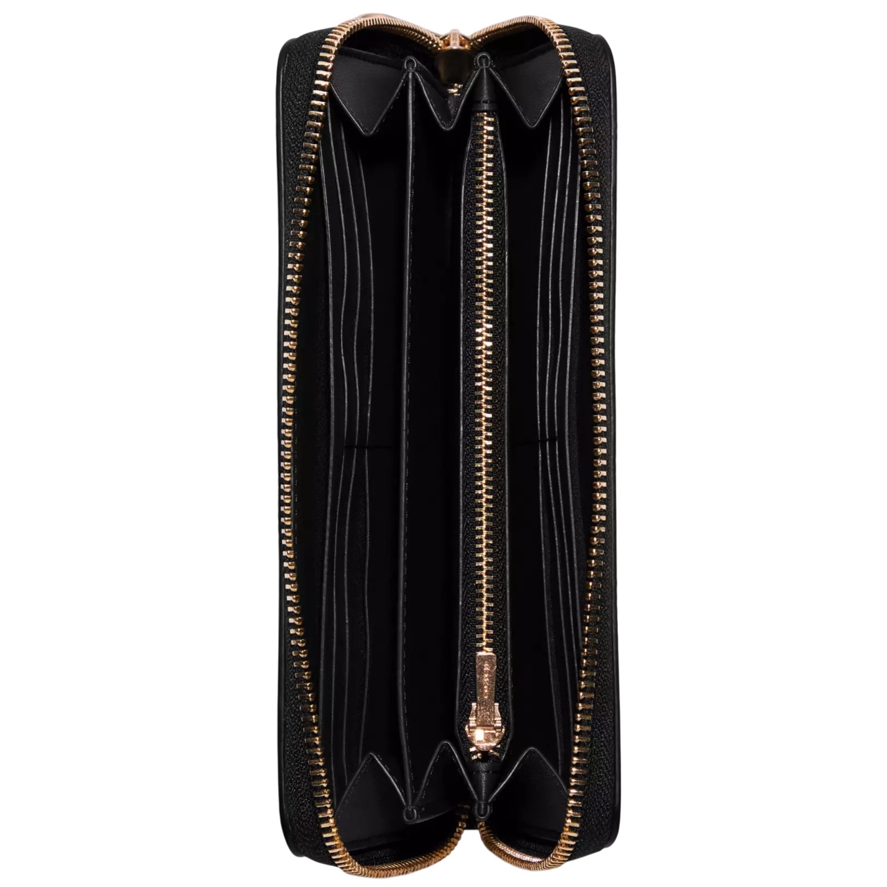 Ví Coach dài Long Zip Around Wallet Pebbled Leather Black C4451 1