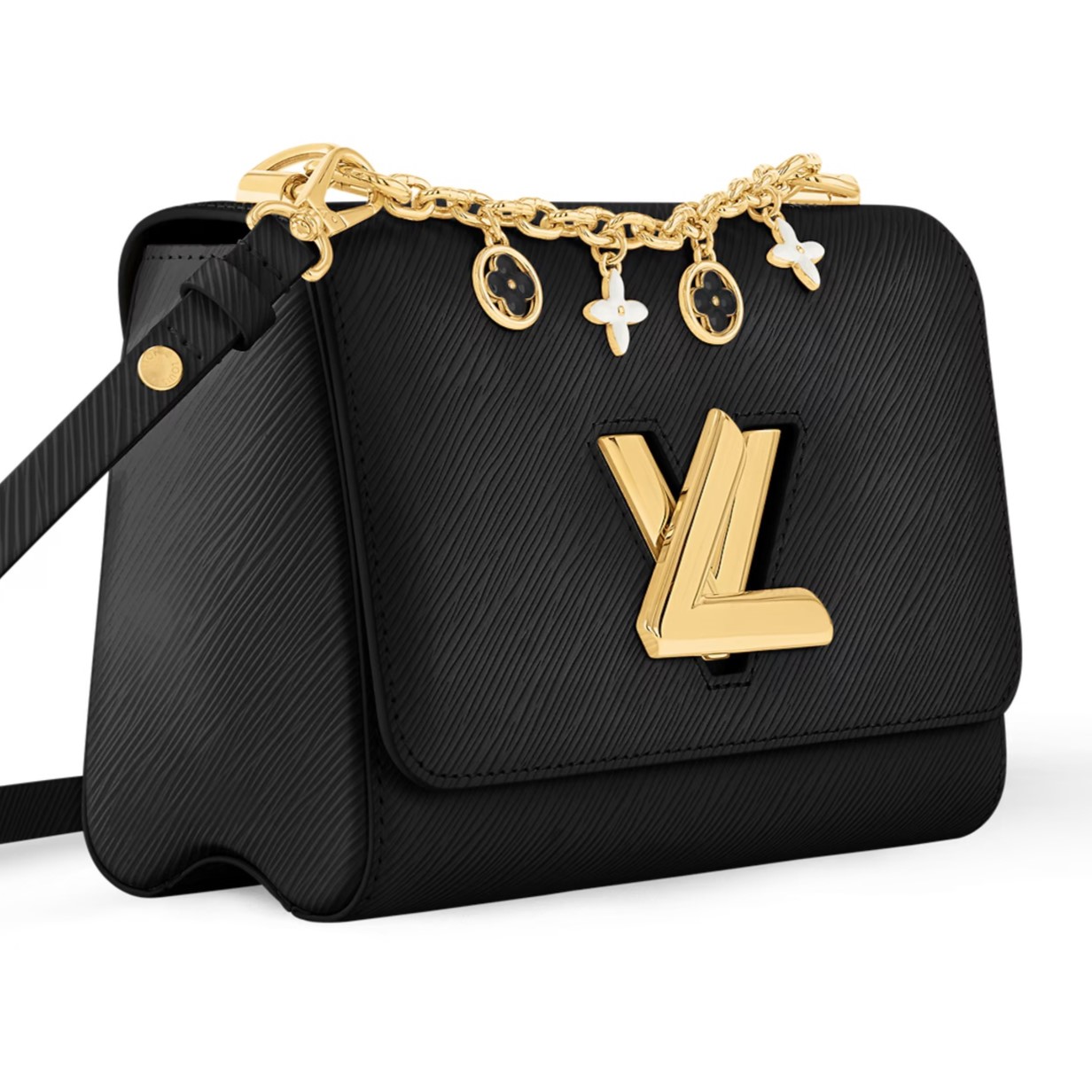 Túi đeo vai nữ Louis Vuitton Twist MM Black Noir 2