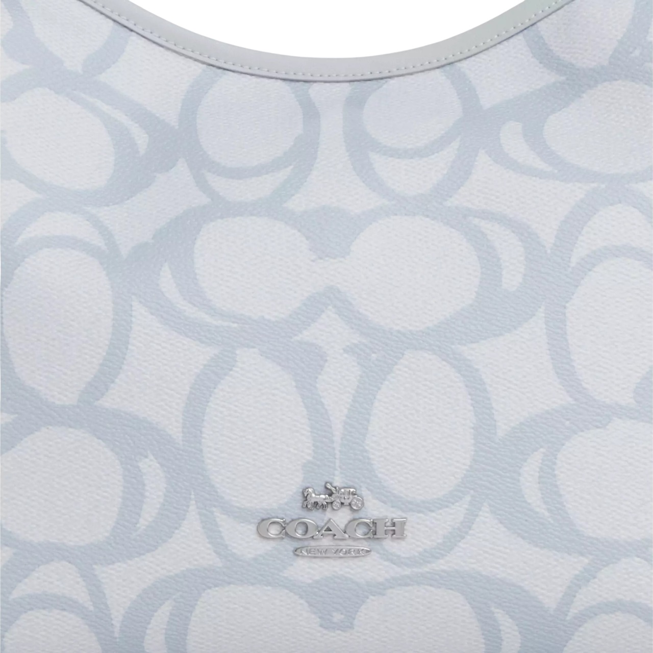 Túi Coach Laurel Shoulder Bag In Sketch Signature Canvas Ice Blue CBH87 2
