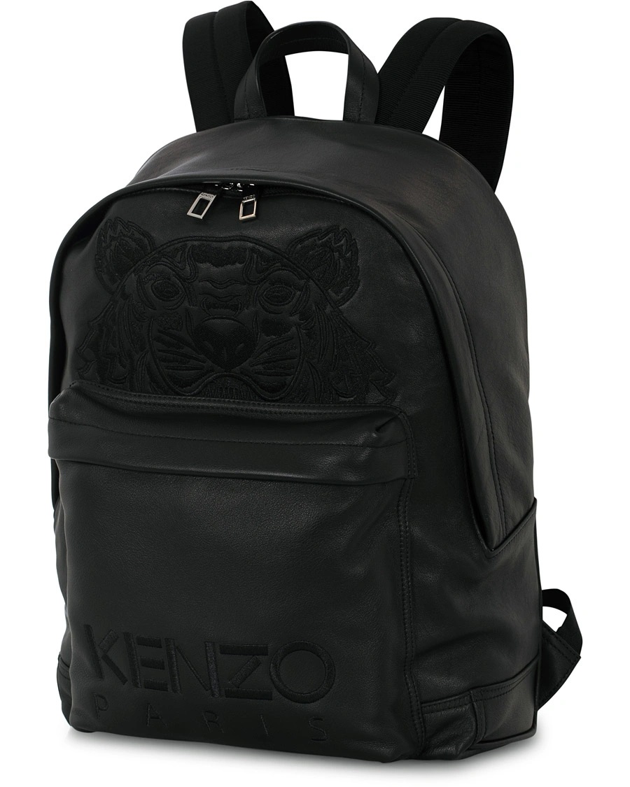 Balo Kenzo Small Leather Rucksack Black Backpack 5