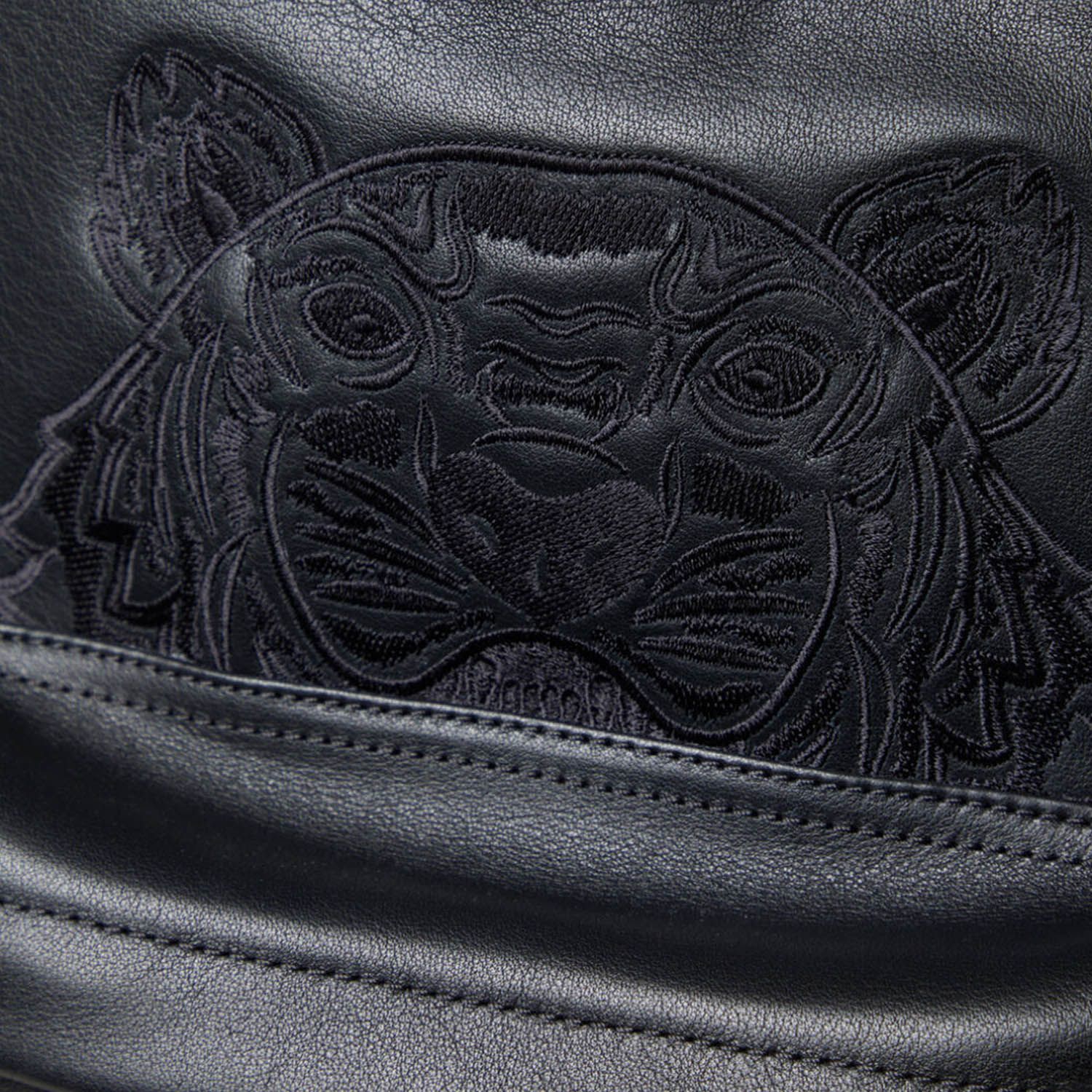 Balo Kenzo Small Leather Rucksack Black Backpack 7