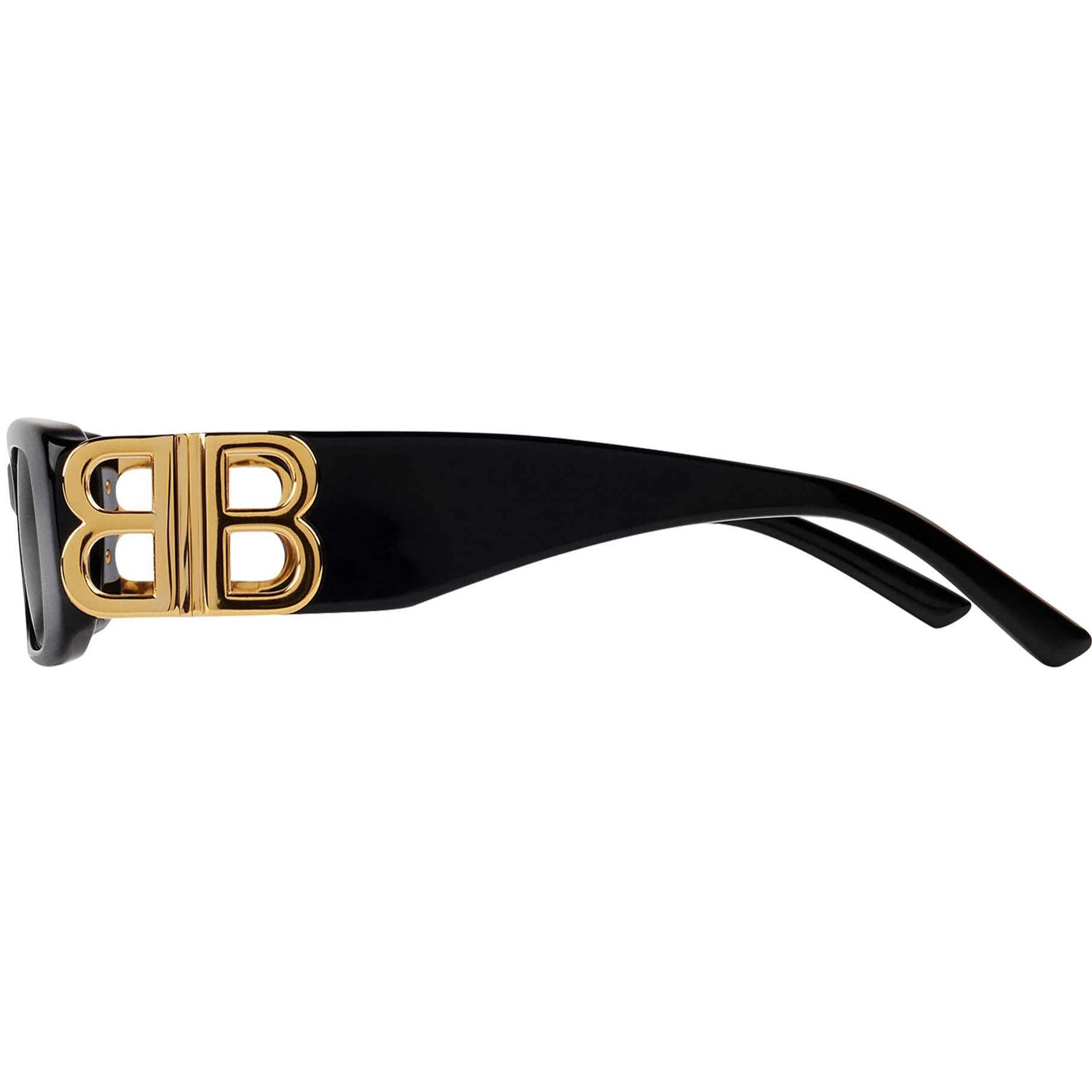 Mắt kính Balenciaga Dynasty Rectangle Sunglasses In Black Acetate With Black Lenses BB0096S 3