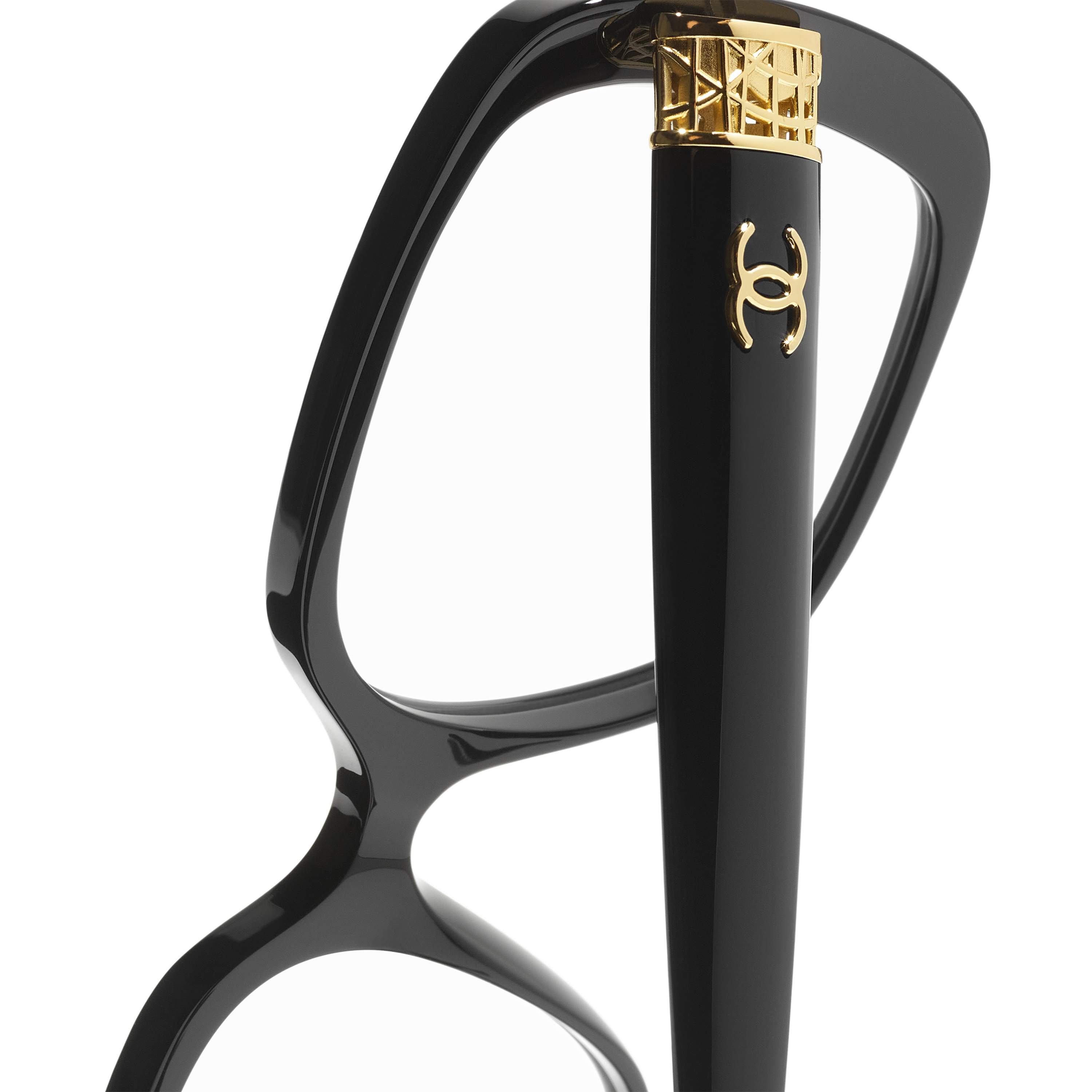 Kính Chanel Square Eyeglasses Acetate Black 3479 1