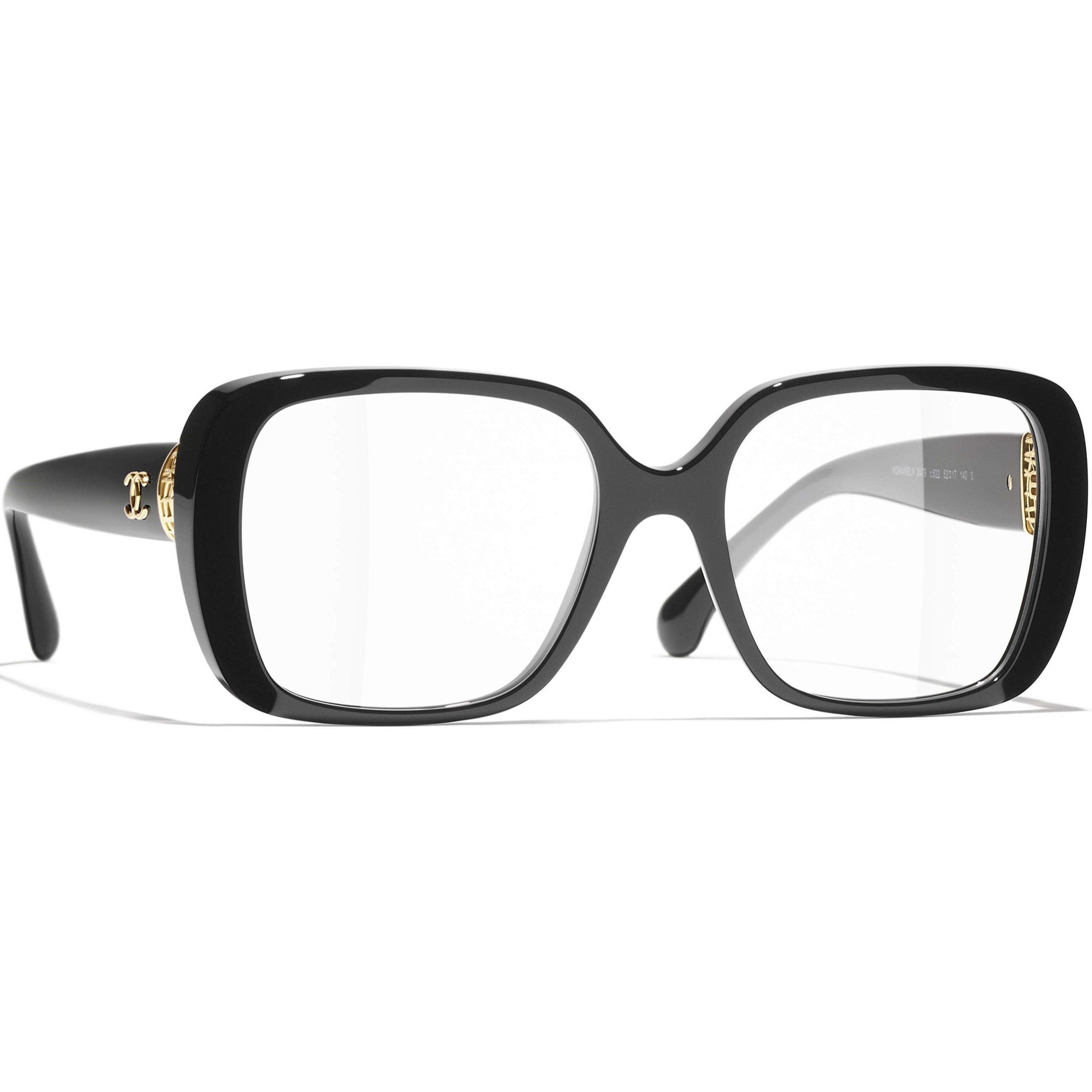 Kính Chanel Square Eyeglasses Acetate Black 3479 6