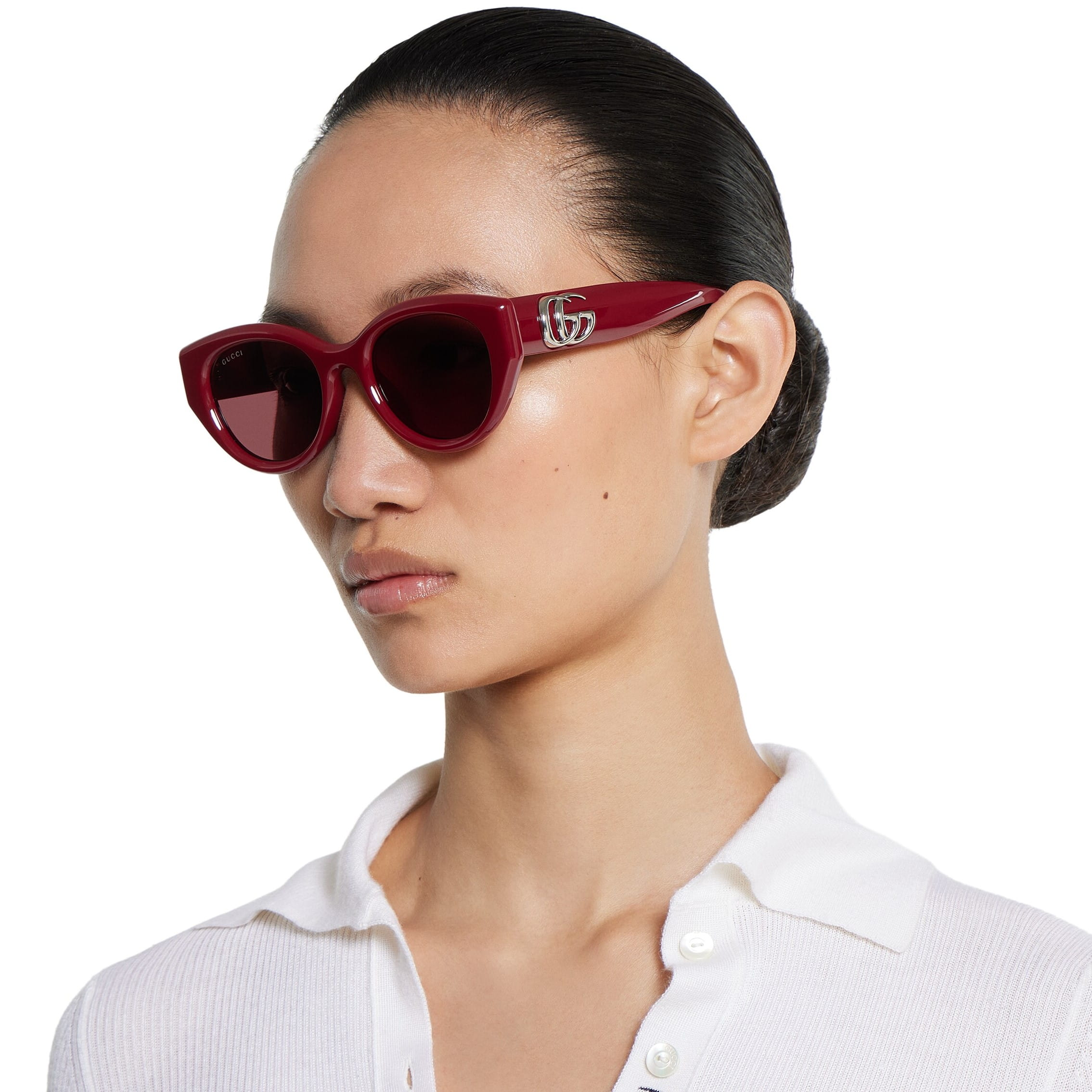 Mắt kính Gucci Low Nose Bridge Fit Sunglasses Rosso Ancora Red GG1976SK 1
