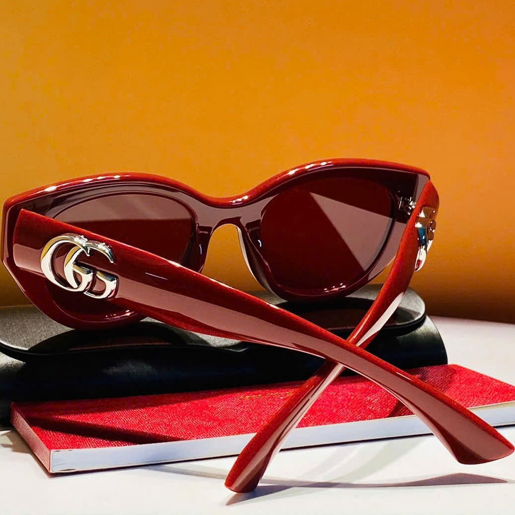 Mắt kính Gucci Low Nose Bridge Fit Sunglasses Rosso Ancora Red GG1976SK 6