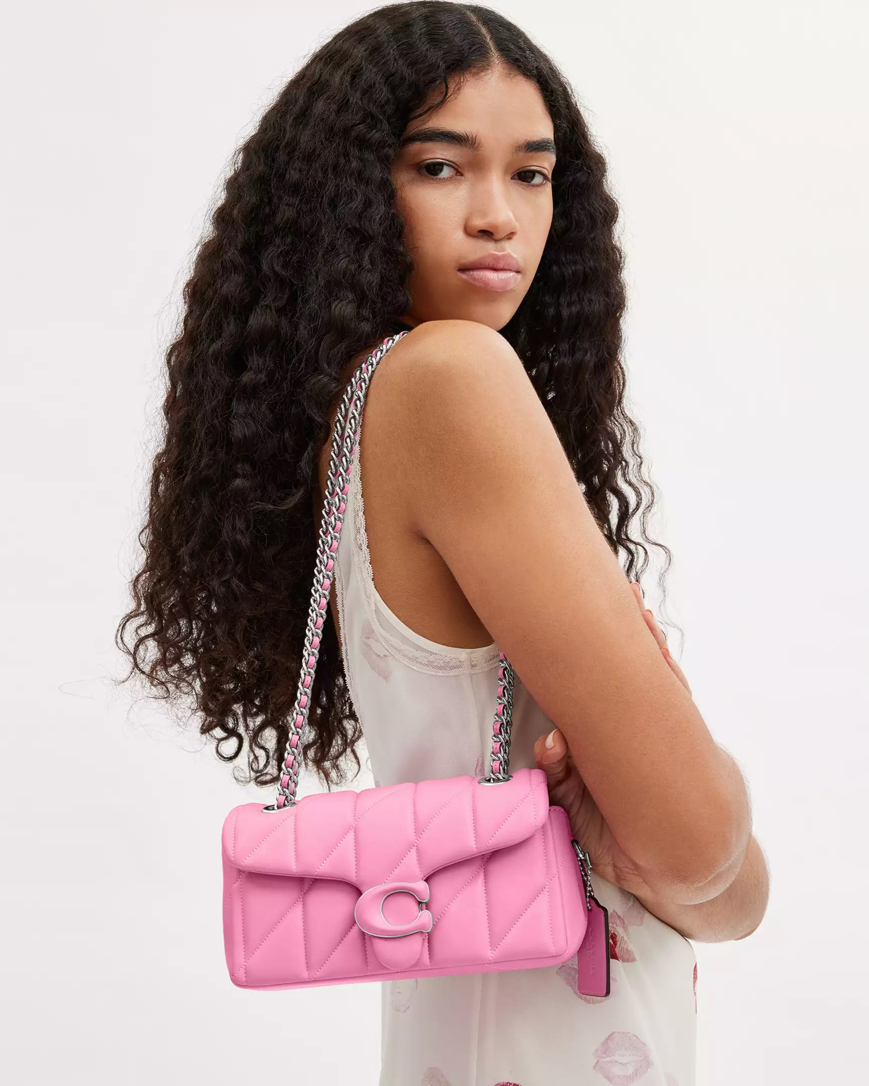 Túi Coach Tabby Shoulder Bag 20 With Quilting Nappa Leather Vivid Pink CP145 11
