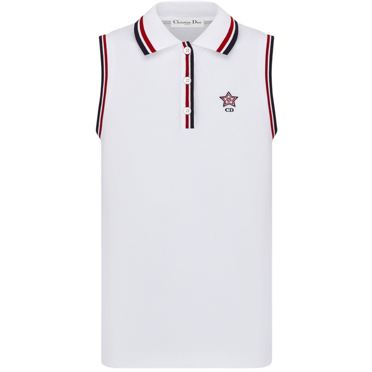Set bộ Dior Vibe Tank Top White Cotton-Blend Jersey with Three-Tone Signature 1