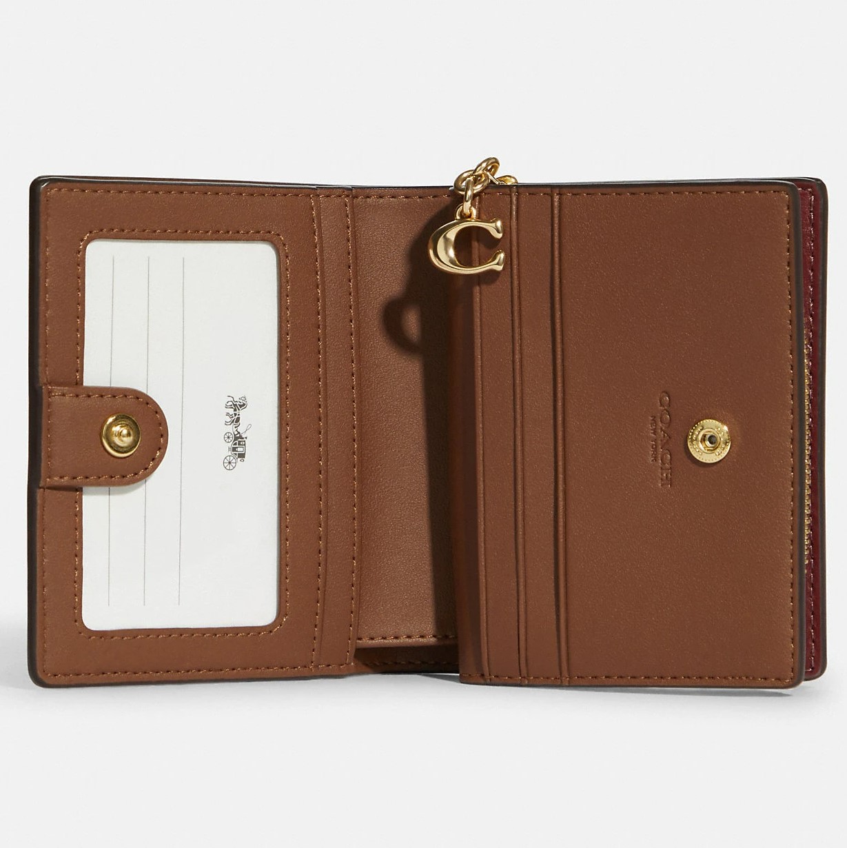  VÍ GẬP NỮ COACH SNAP WALLET IN SIGNATURE CANVAS WITH WILDFLOWER PRINT 1