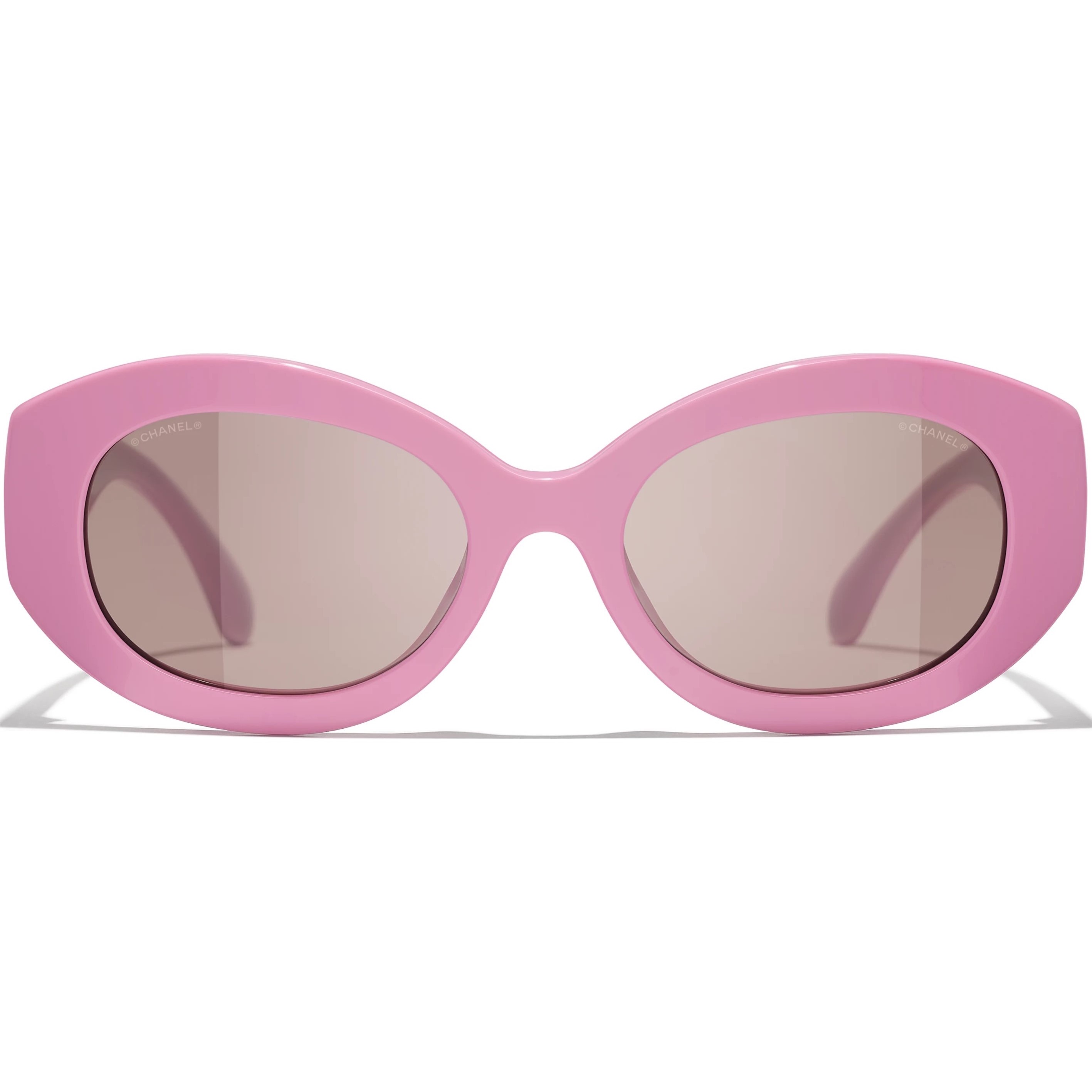 Kính mát Chanel Oval Sunglasses Acetate Pink 5528 4