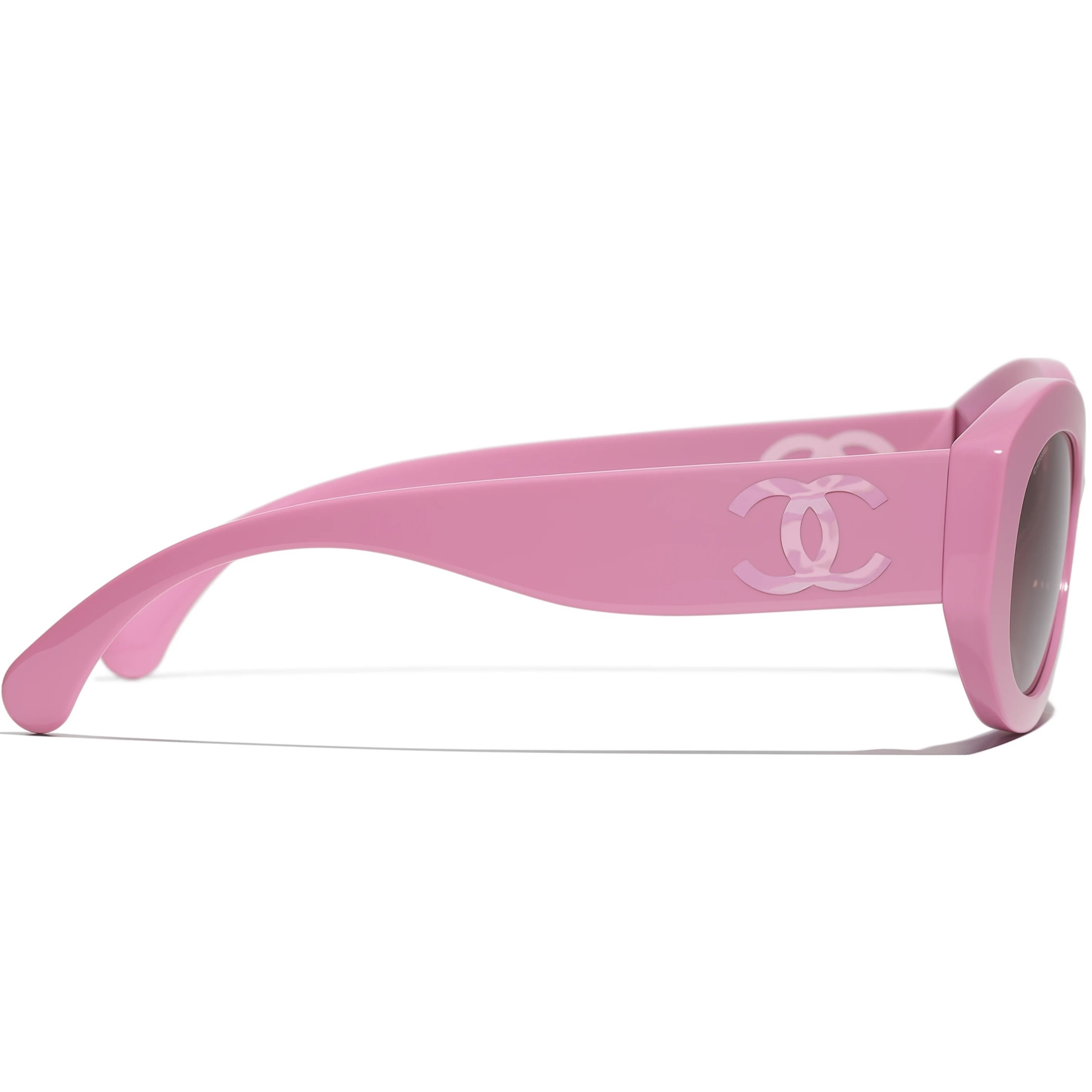 Kính mát Chanel Oval Sunglasses Acetate Pink 5528 6