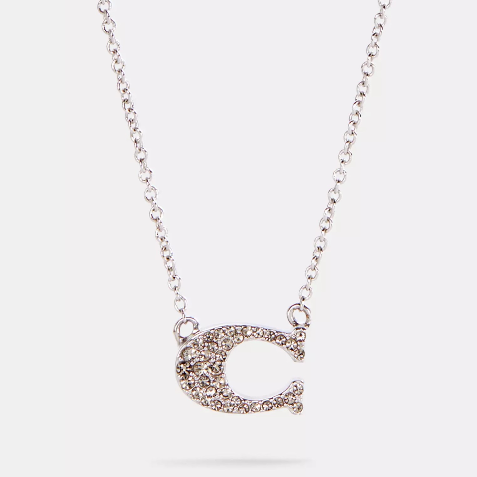 DÂY CHUYỀN COACH PAVE SIGNATURE NECKLACE SILVER 91433 2