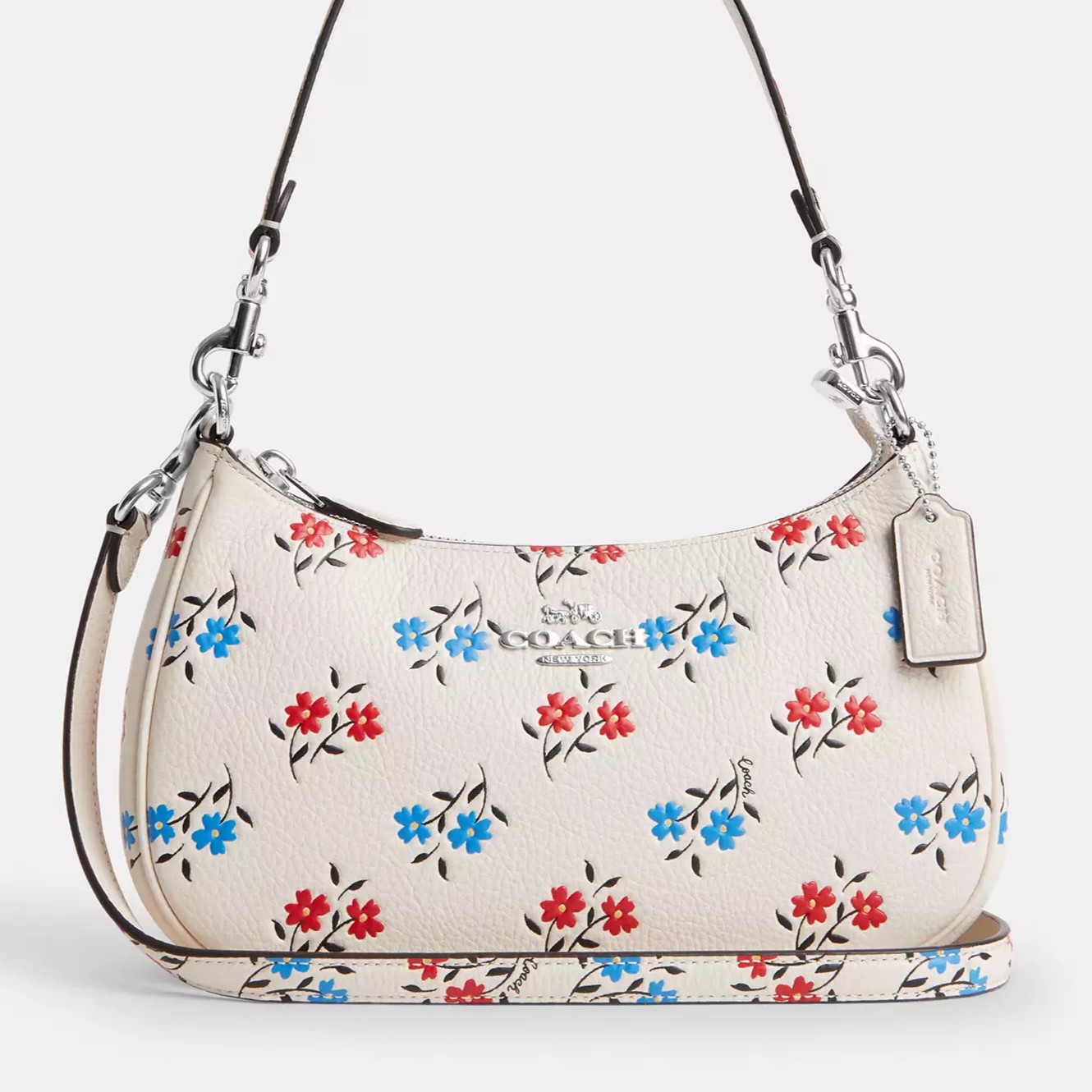 TÚI KẸP NÁCH COACH IN HOA TERI SHOULDER BAG WITH FLORAL PRINT CT830 1