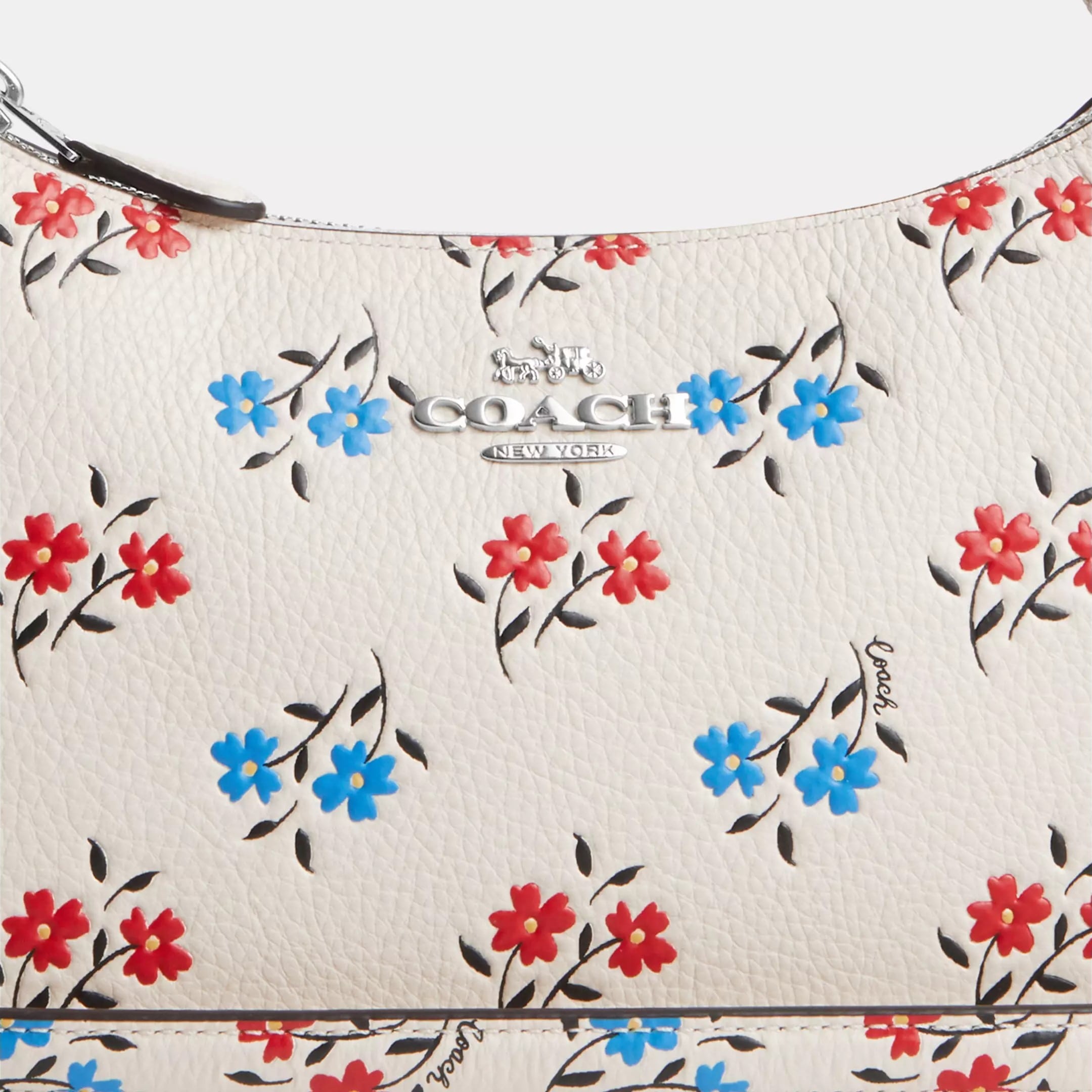 TÚI KẸP NÁCH COACH IN HOA TERI SHOULDER BAG WITH FLORAL PRINT CT830 2