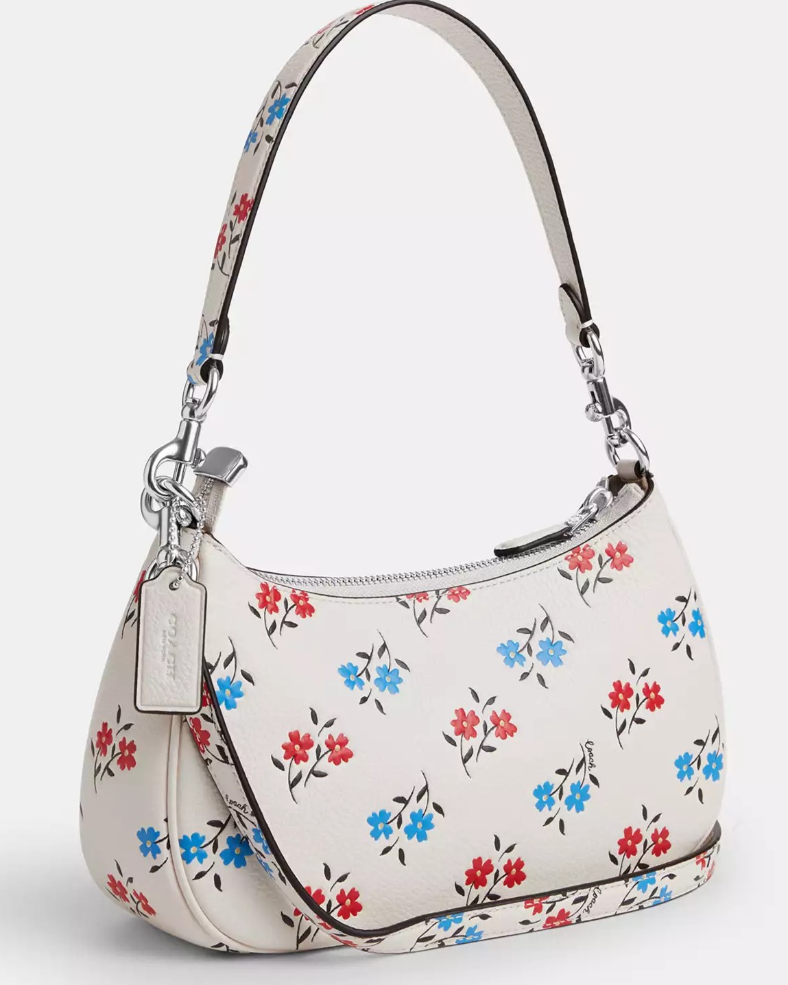 TÚI KẸP NÁCH COACH IN HOA TERI SHOULDER BAG WITH FLORAL PRINT CT830 4