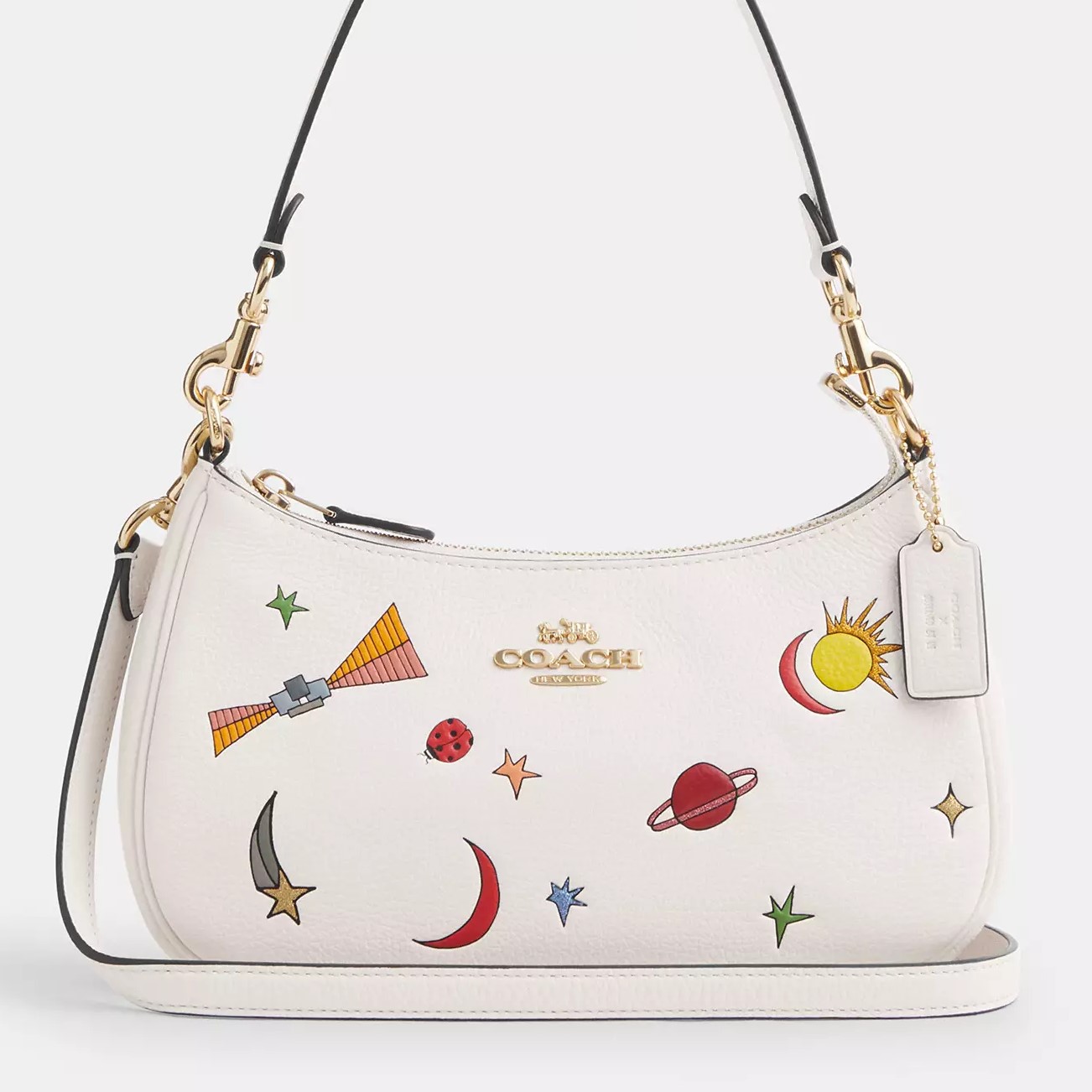 TÚI KẸP NÁCH COACH X OBSERVED BY US TERI SHOULDER BAG IN LEATHER WITH PRINT CU388 4