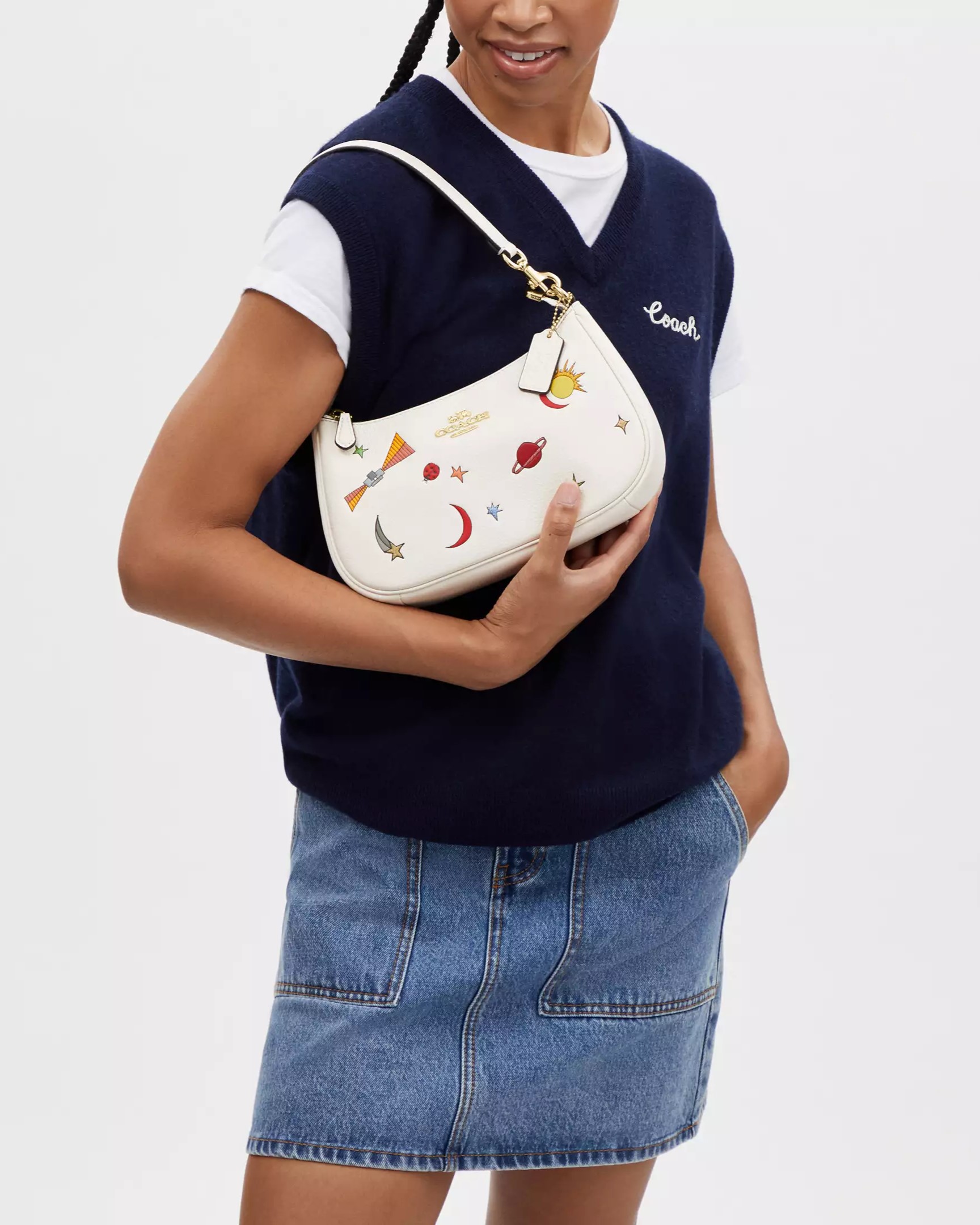 TÚI KẸP NÁCH COACH X OBSERVED BY US TERI SHOULDER BAG IN LEATHER WITH PRINT CU388 6