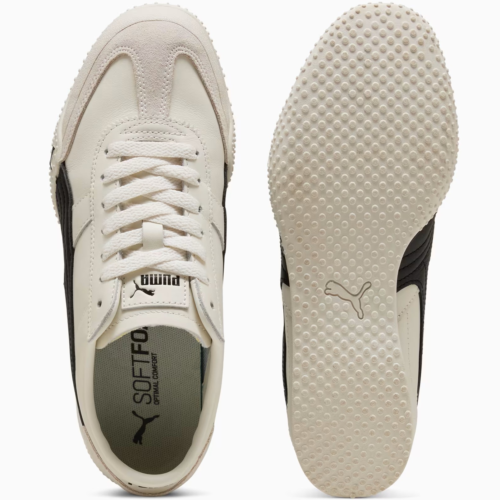 Giày Puma Bella Leather Sneakers Warm White Black 405256-01 1