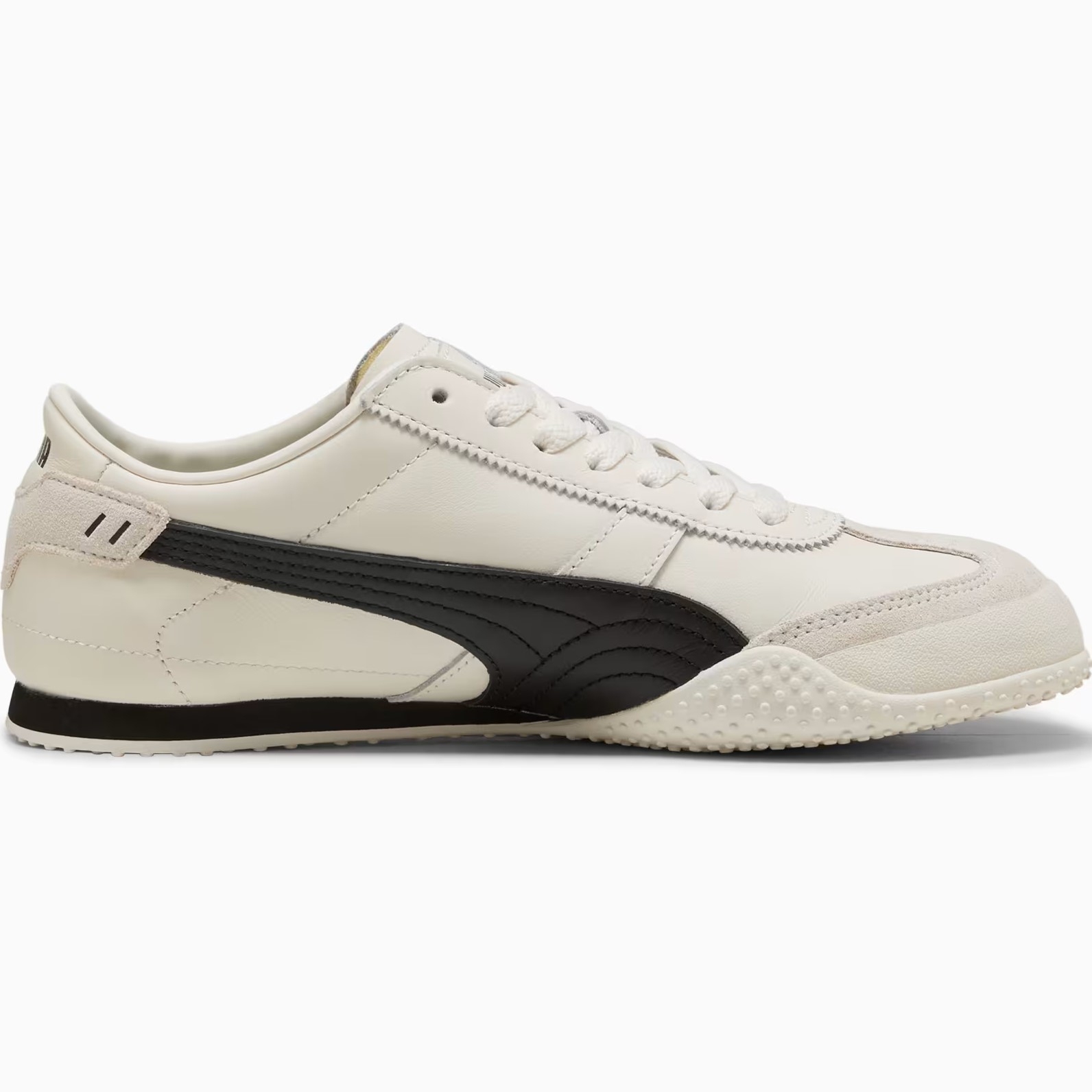 Giày Puma Bella Leather Sneakers Warm White Black 405256-01 4