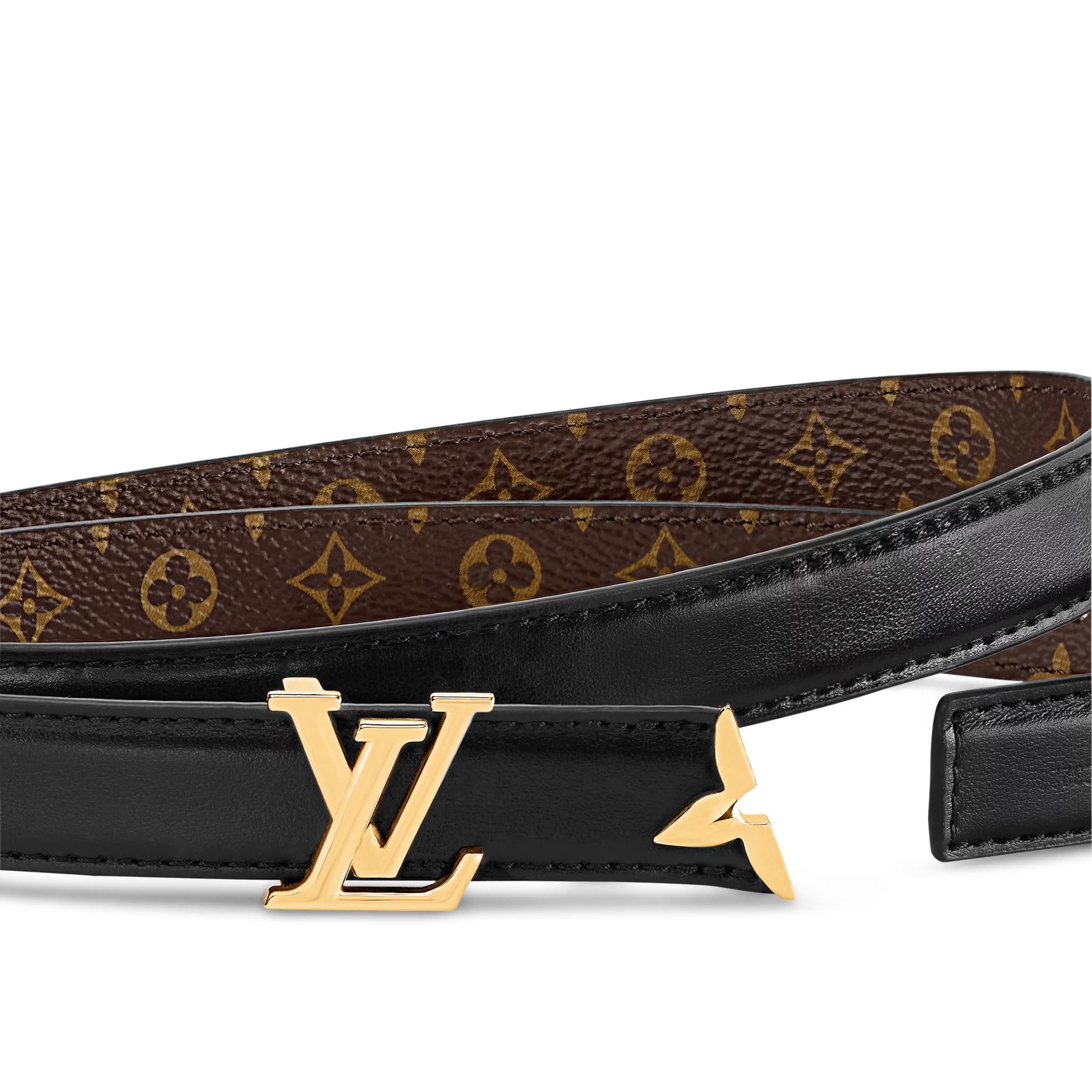 Thắt Lưng Louis Vuitton Pretty LV 20mm Reversible Belt Black 2