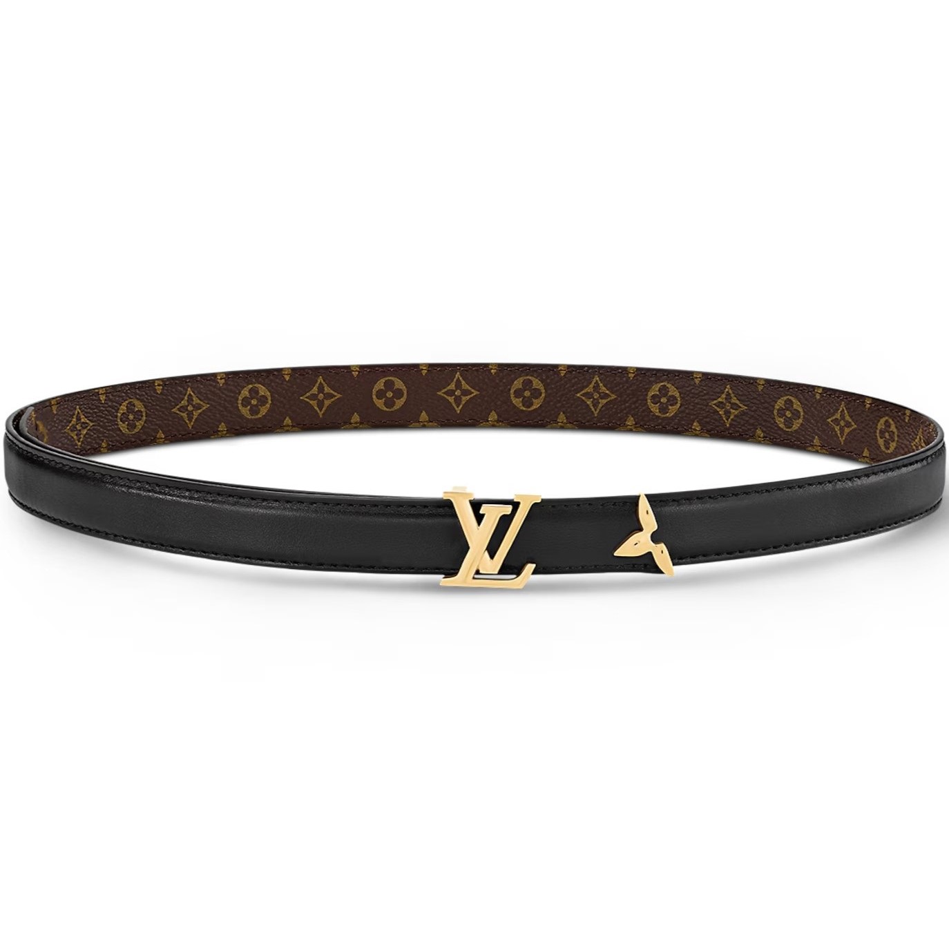 Thắt Lưng Louis Vuitton Pretty LV 20mm Reversible Belt Black 5