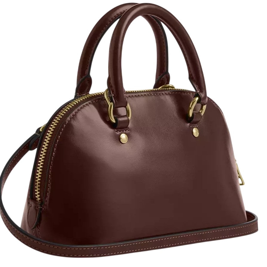 Túi Coach hến Lara Mini Satchel Bag Maple CEA01 1