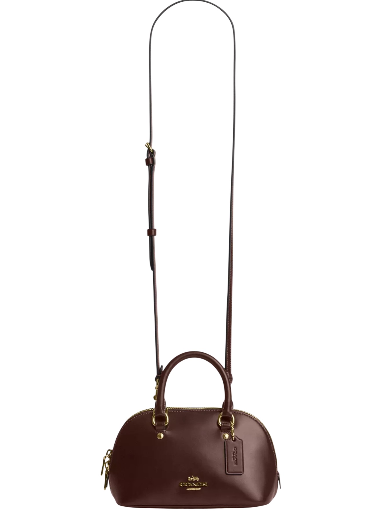 Túi Coach hến Lara Mini Satchel Bag Maple CEA01 8