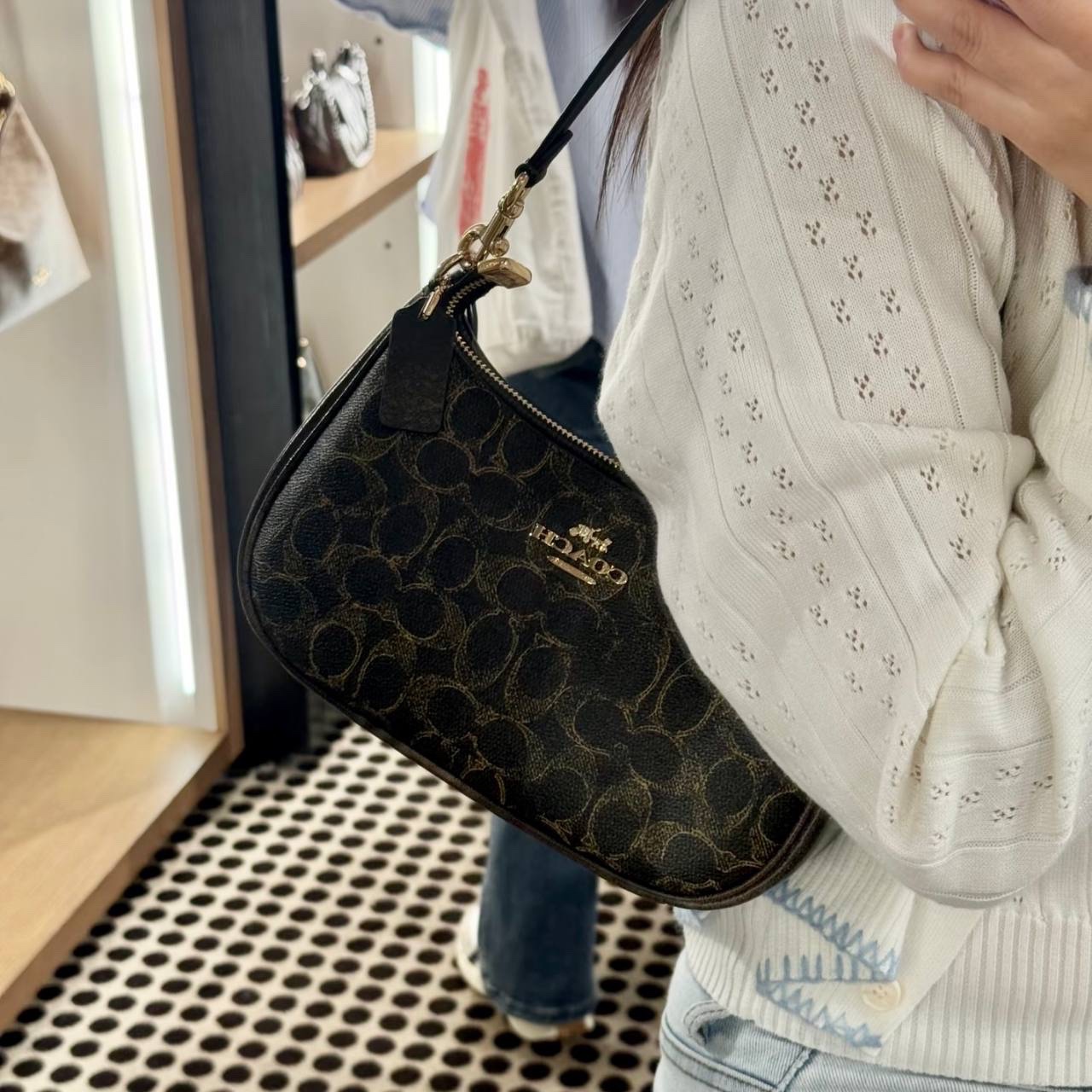 Túi Coach Teri Shoulder Bag In Loved Signature Canvas With Charms CDY18 13