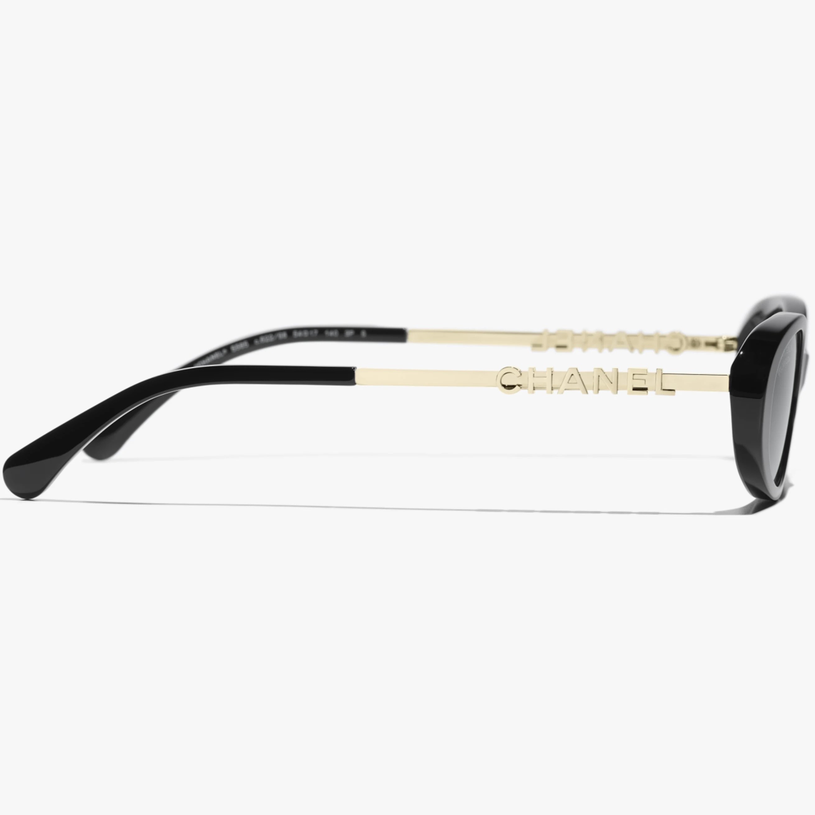 Mắt kính Chanel Oval Sunglasses Black 5565 1