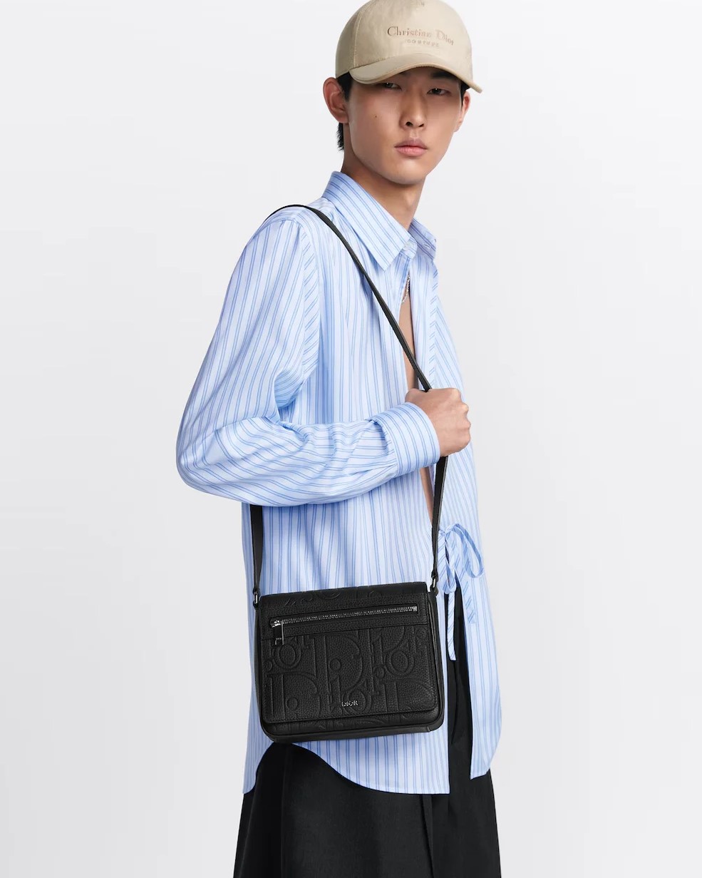 Túi đeo chéo Nam Dior Messenger Bag Flap Black 2