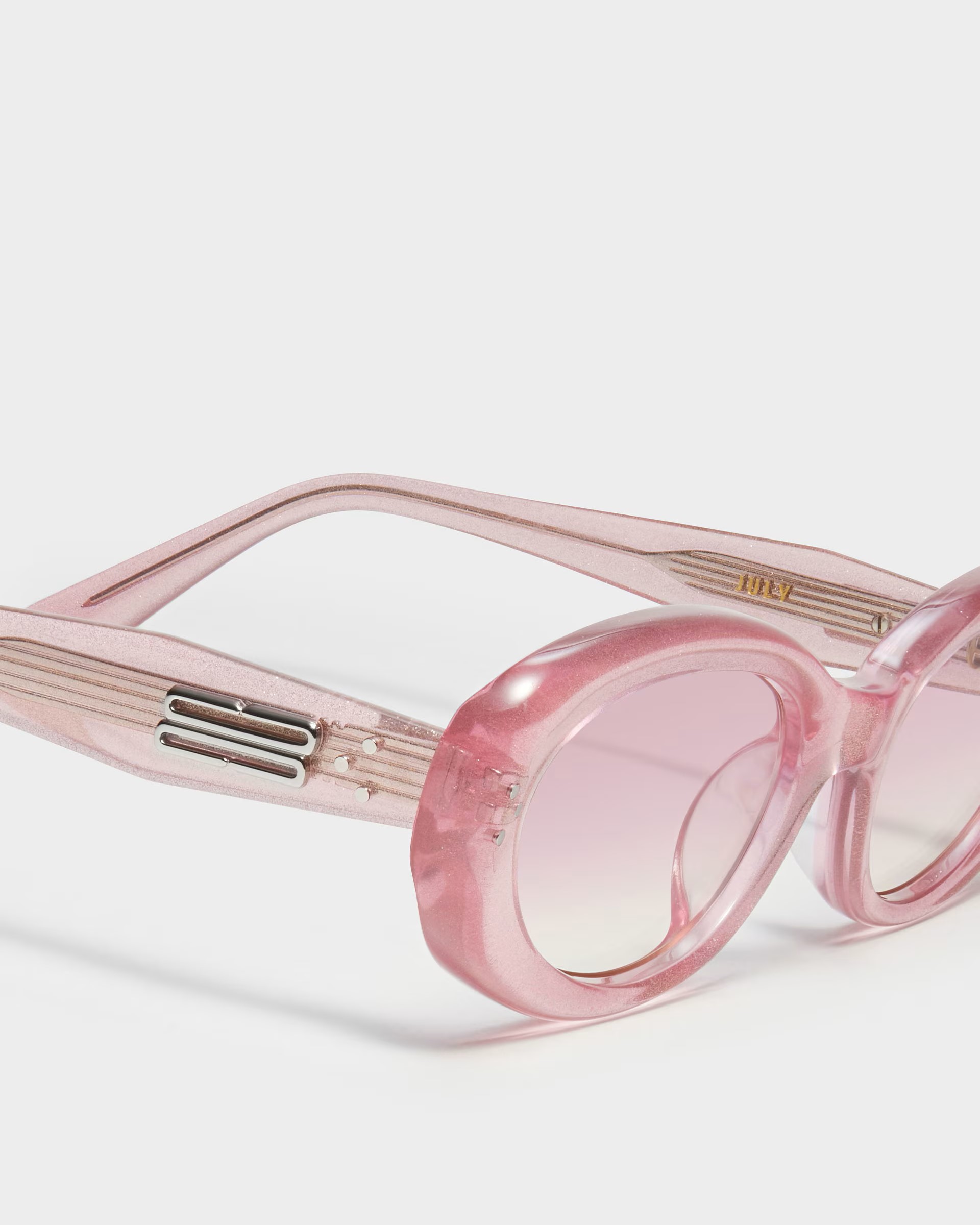 Mắt Kính Gentle Monster July PC6 Graduated Violet Lenses Pink Glitter Acetate Frame 6