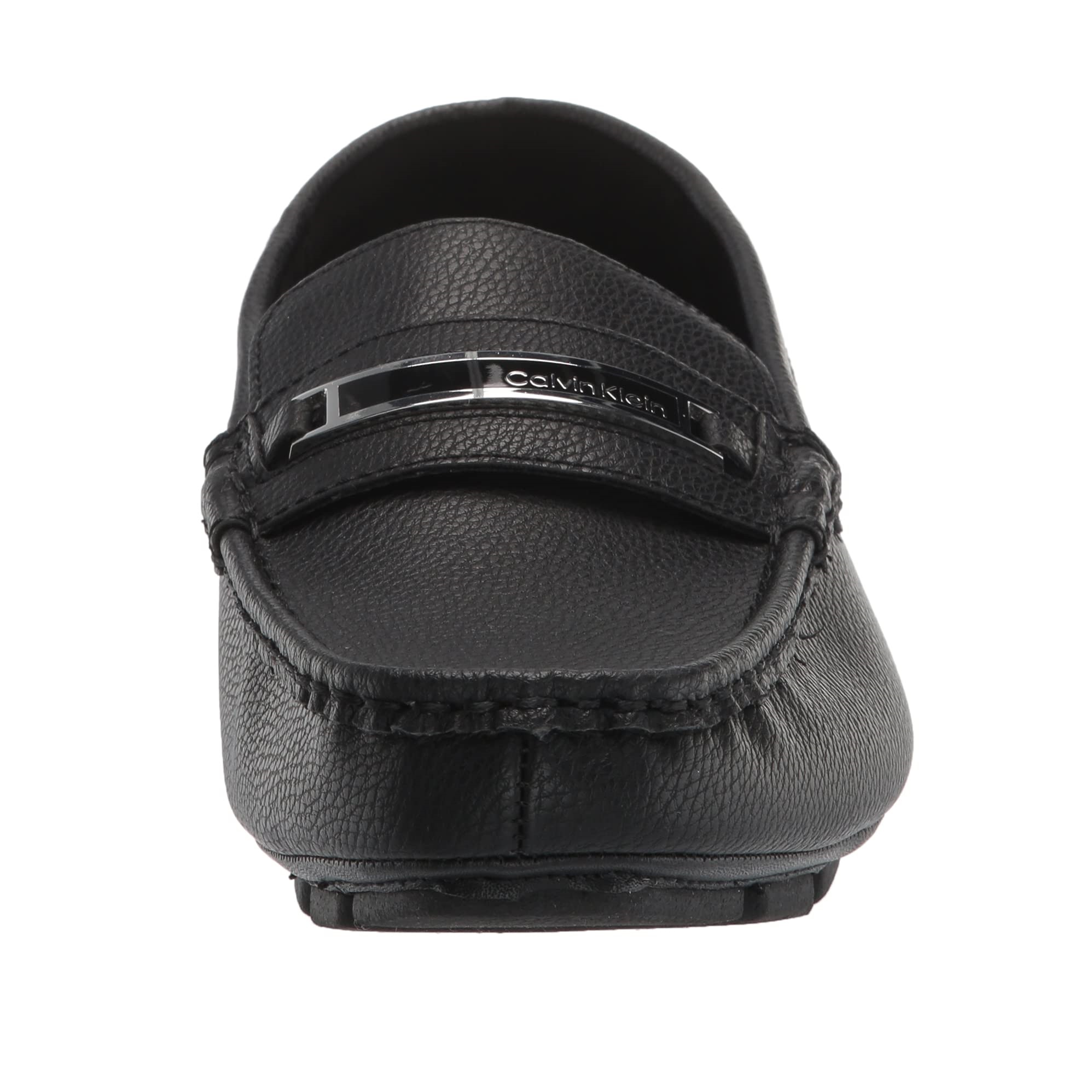 Giày mọi Nam CK Calvin Klein Mens Merve Logo Metal Bit Driver Loafer  Leather Shoes