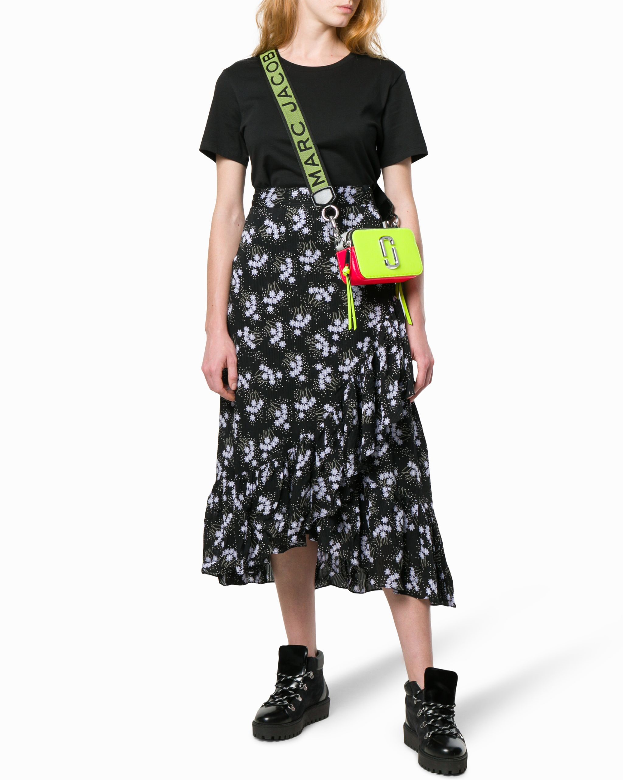 Túi đeo vai nữ Marc Jacobs màu xanh The Fluoro Snapshot Bright Yellow Multi Leather Camera Bag 2