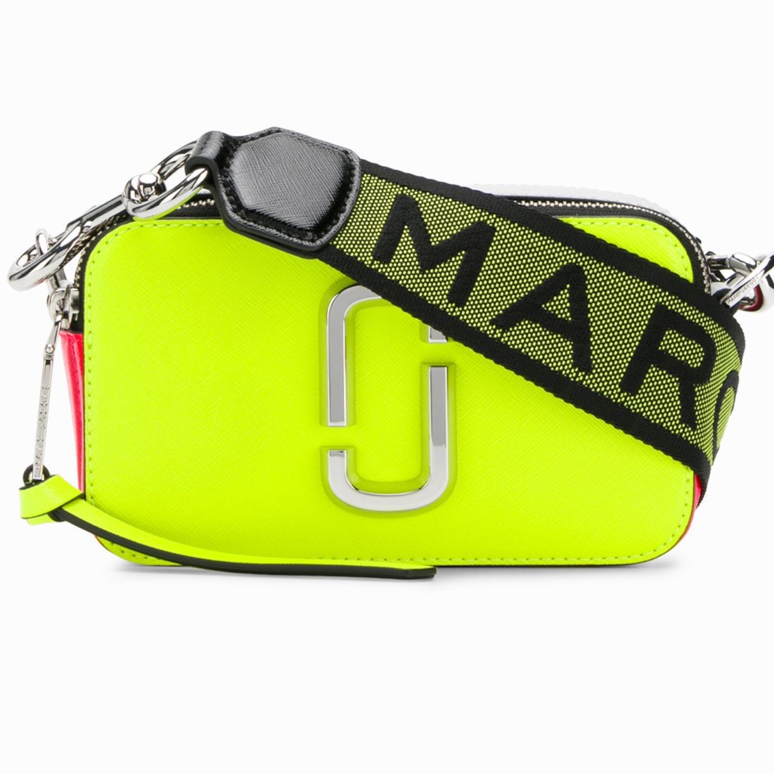 Túi đeo vai nữ Marc Jacobs màu xanh The Fluoro Snapshot Bright Yellow Multi Leather Camera Bag 7