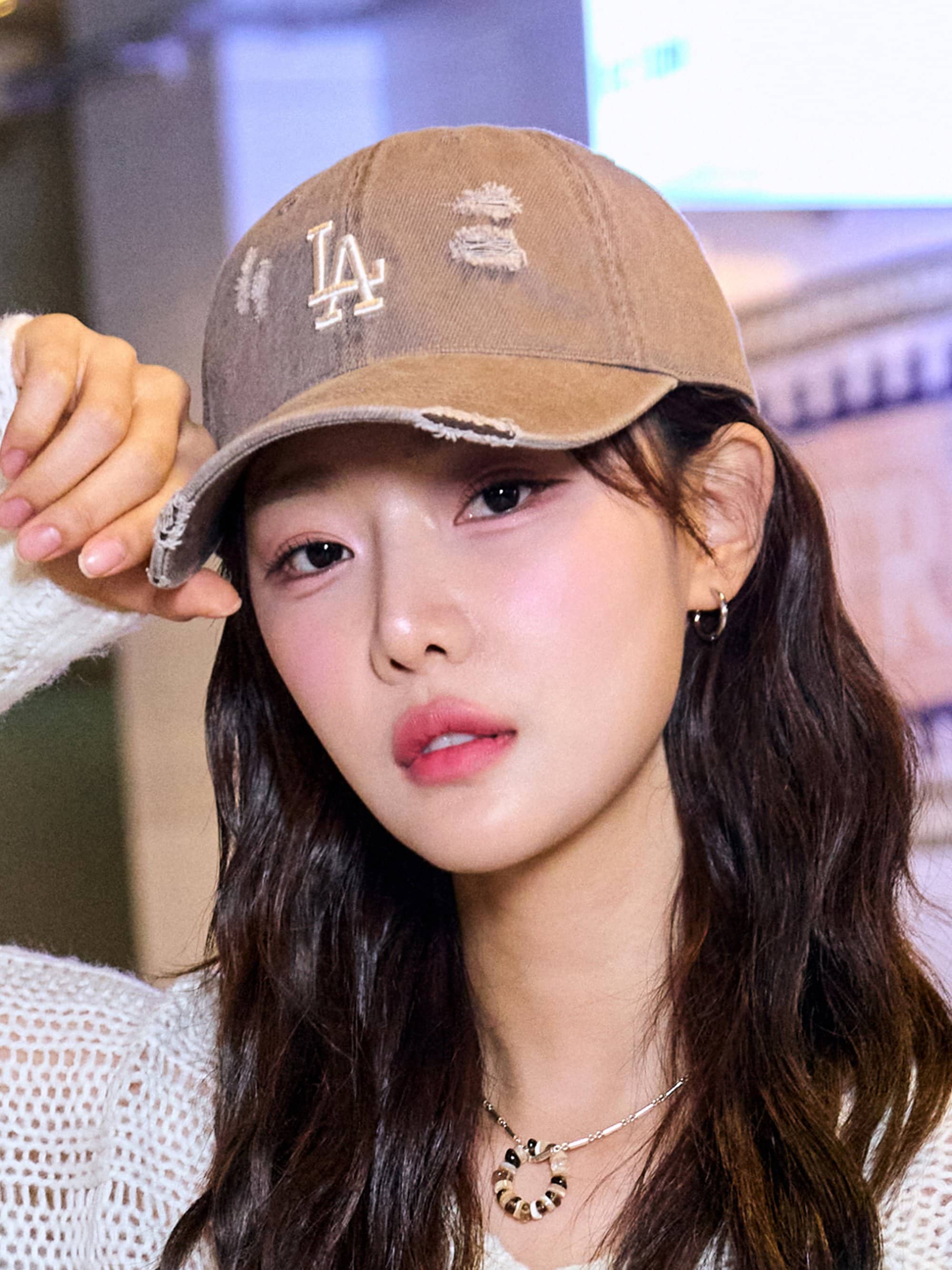 Mũ Lưỡi Trai MLB Damage Washed Unstructured Ball Cap LA Dodgers Brown 3ACPVV34N-07BRL 17
