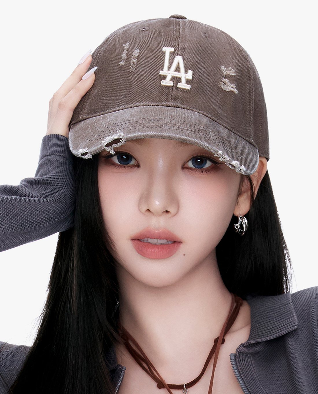 Mũ Lưỡi Trai MLB Damage Washed Unstructured Ball Cap LA Dodgers Brown 3ACPVV34N-07BRL 18