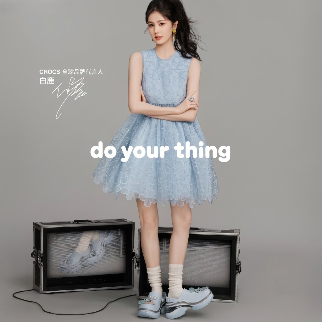 Giày Clog Nữ Crocs Super Bae Cybercutie Vapor Ice 8