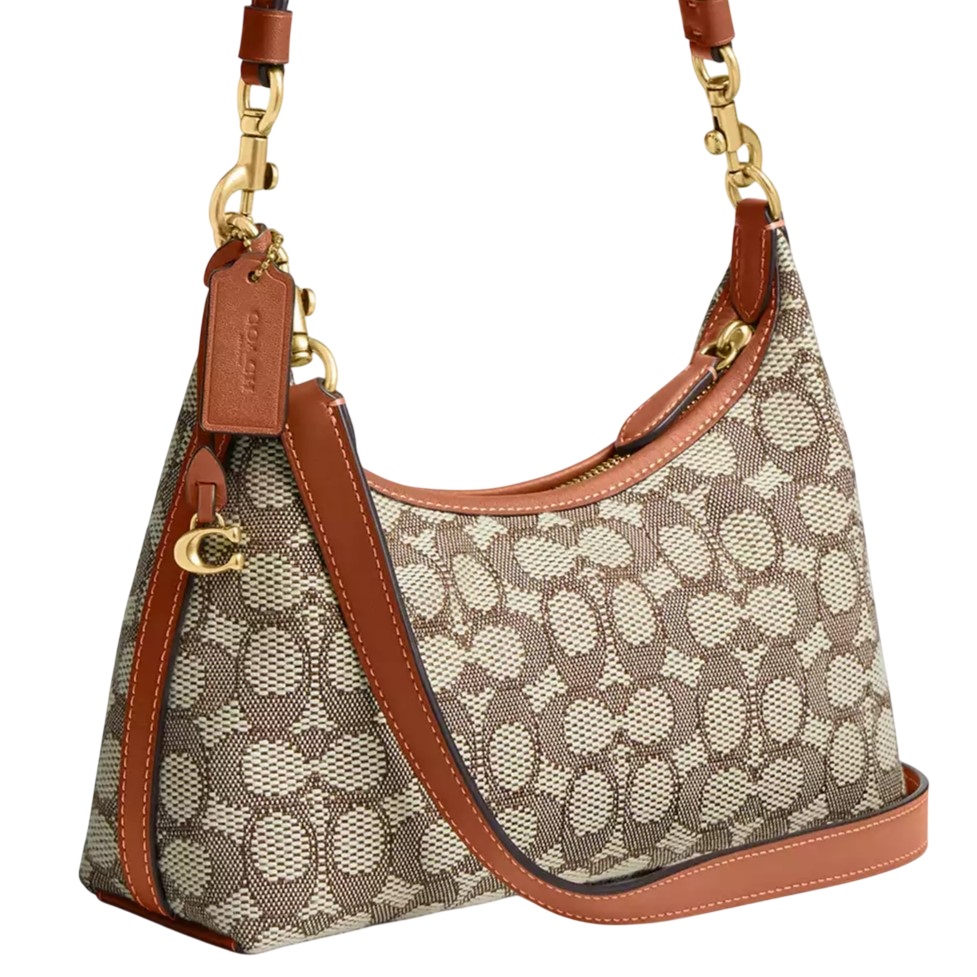 Túi Coach Juliet Shoulder Bag 25 In Signature Textile Jacquard Cocoa Burnished Amber CY830 8