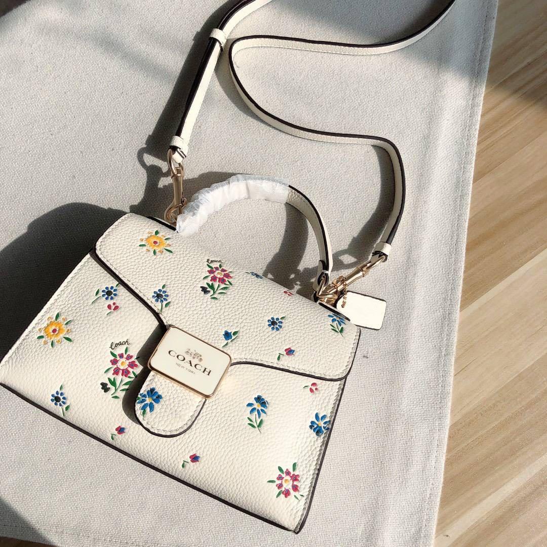 TÚI XÁCH NỮ COACH PEPPER SATCHEL BAG IN WILD MEADOW PRINT C4092 2
