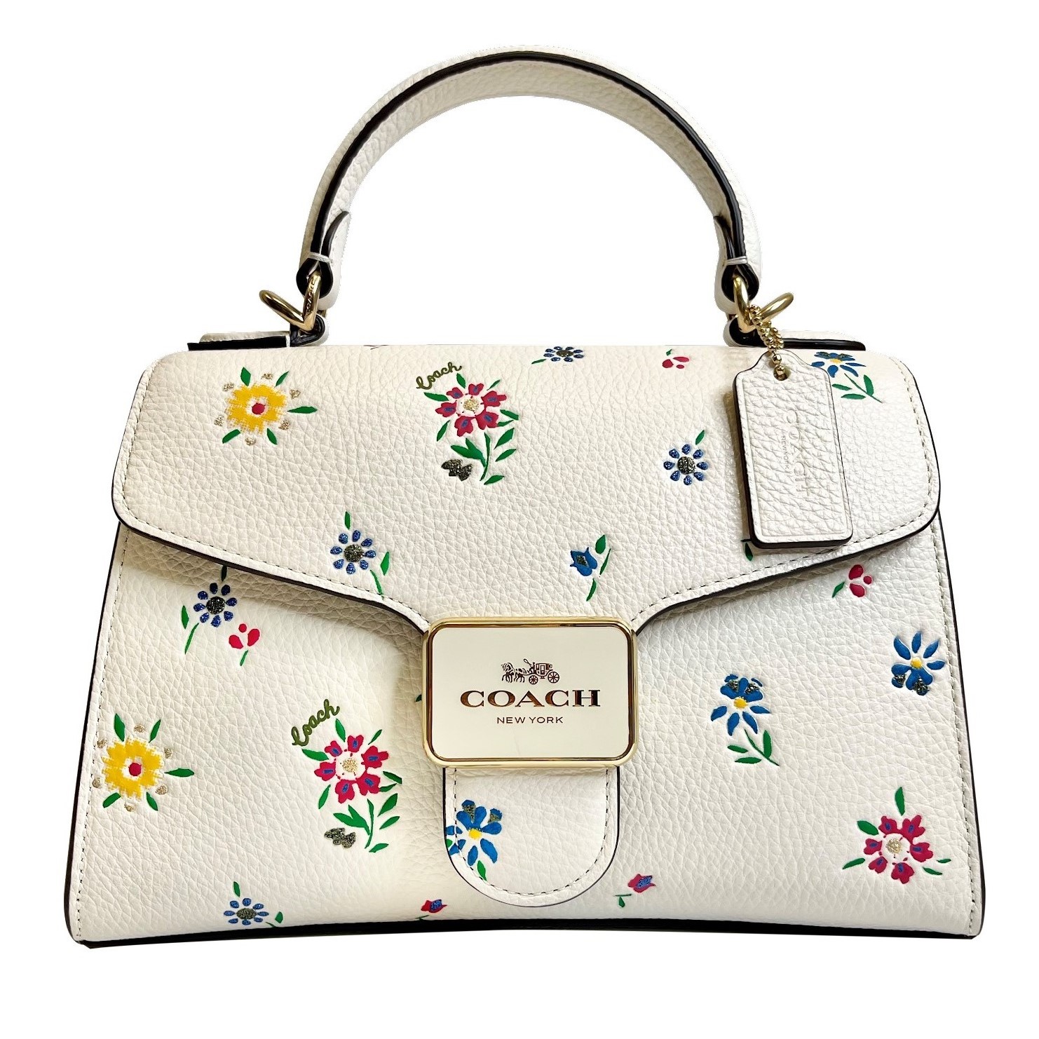 TÚI XÁCH NỮ COACH PEPPER SATCHEL BAG IN WILD MEADOW PRINT C4092 4