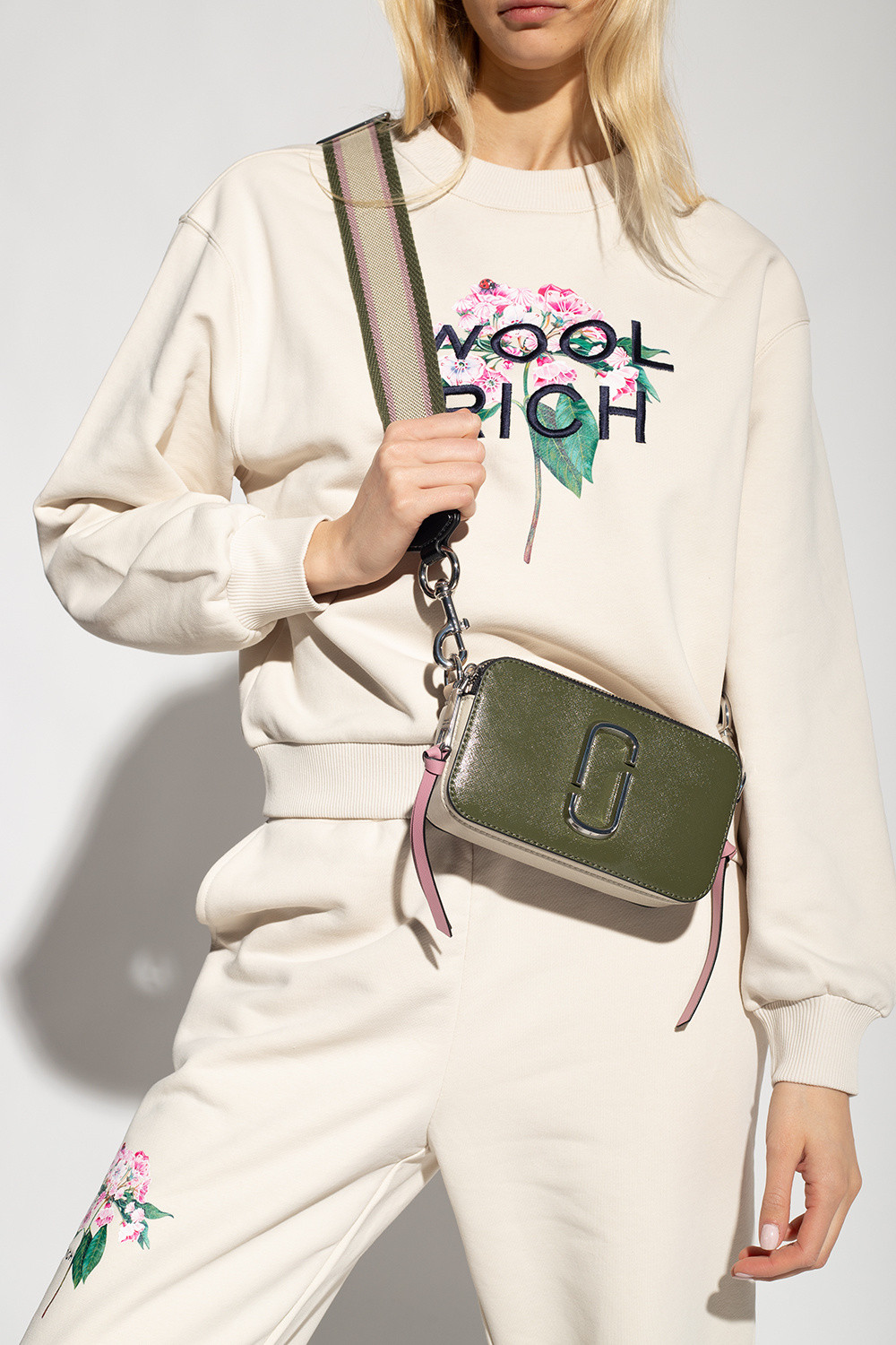 Túi Marc Jacobs nữ màu xanh rêu The Colorblock Snapshot Camera Bag Bronze Green Multi RS-H172L01SP22 9